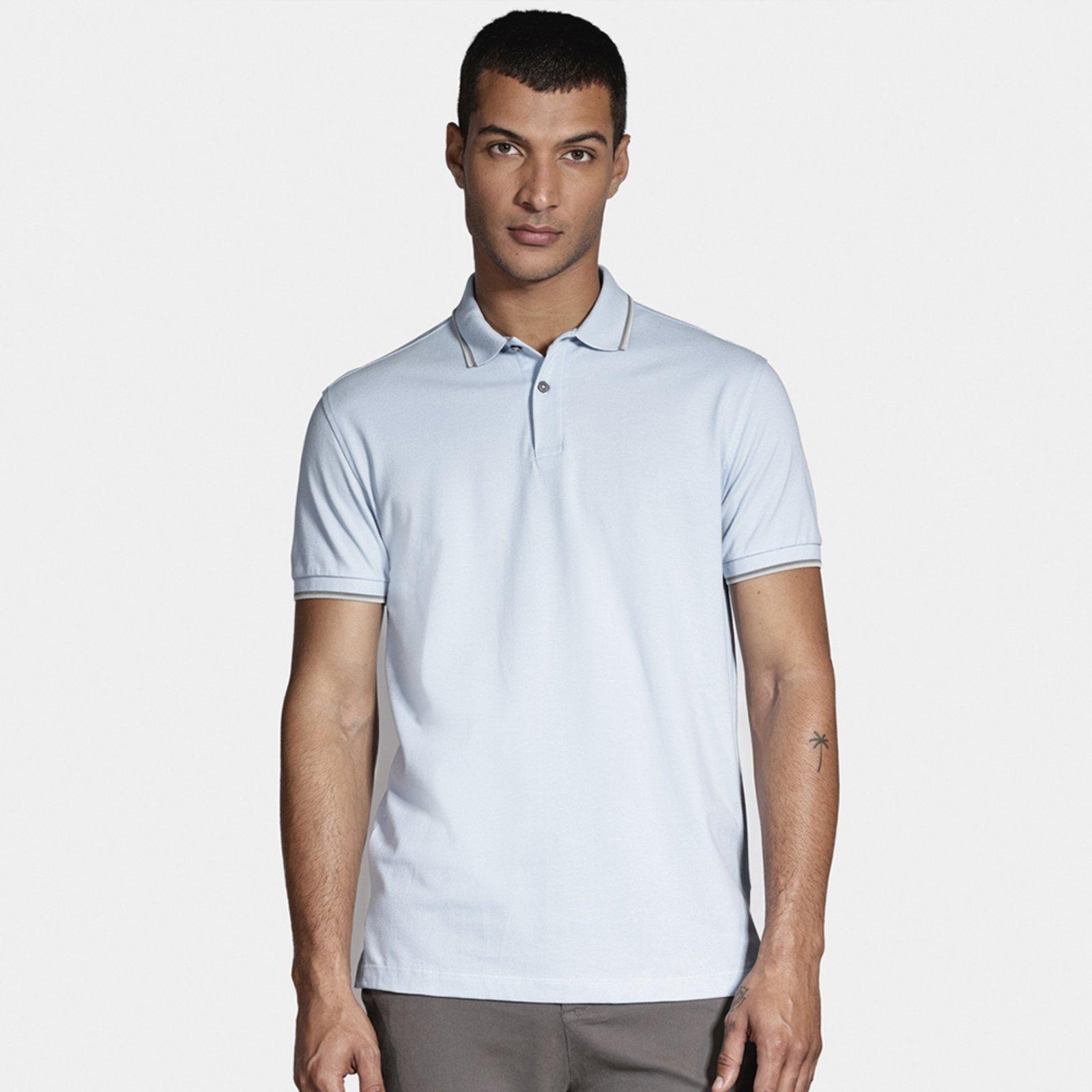 Camisa Polo Aramis Basic 4 Frisos In25 Azul Pastel Masculino