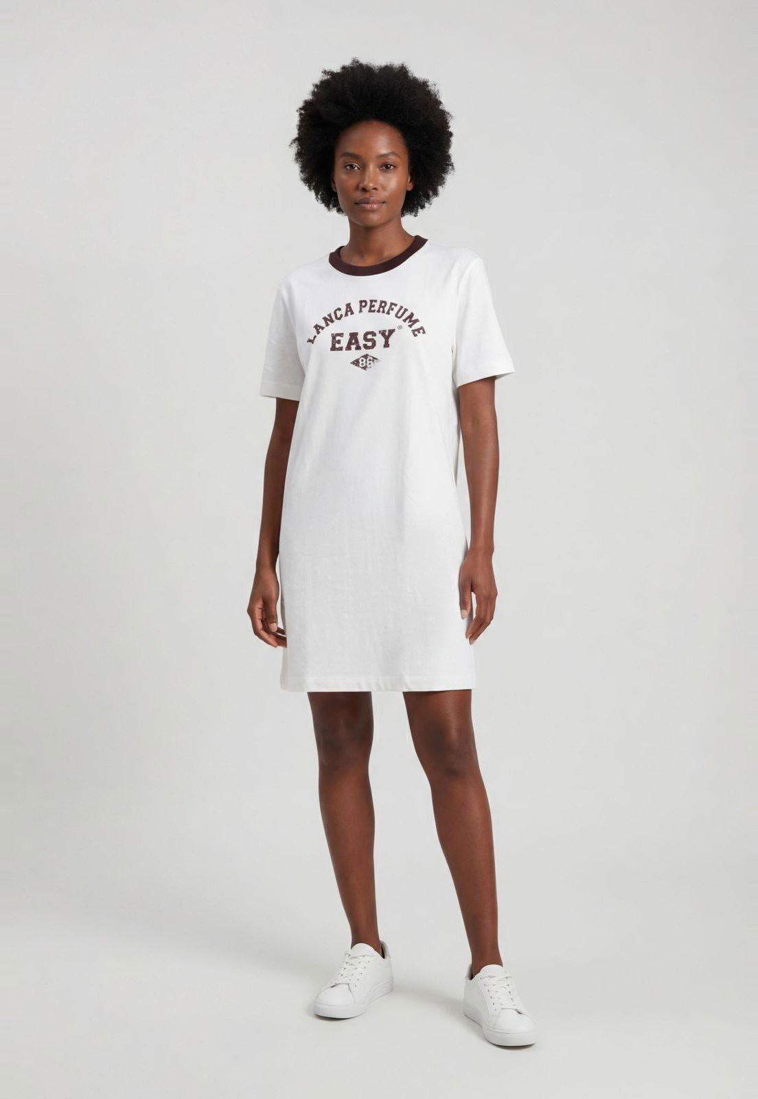 Vestido Feminino Lança Perfume Logo Branco