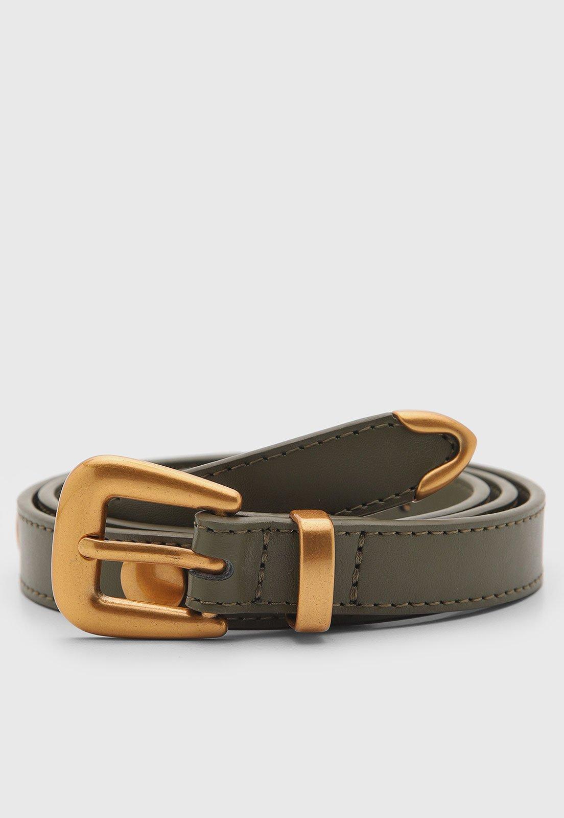 Cinto Feminino Santa Lolla Fivela Metal Verde