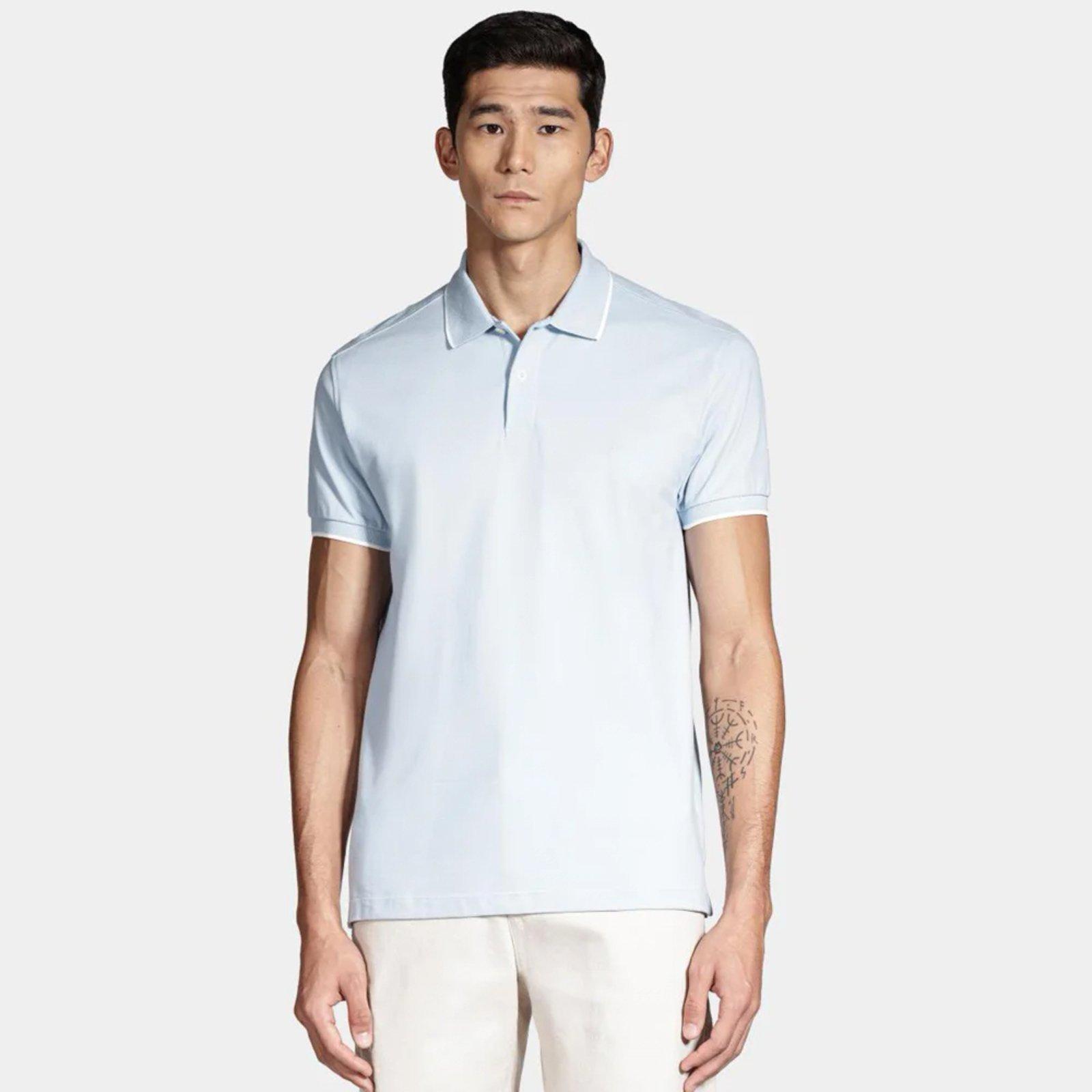 Camisa Polo Aramis Classic Friso Ou25 Azul Masculino