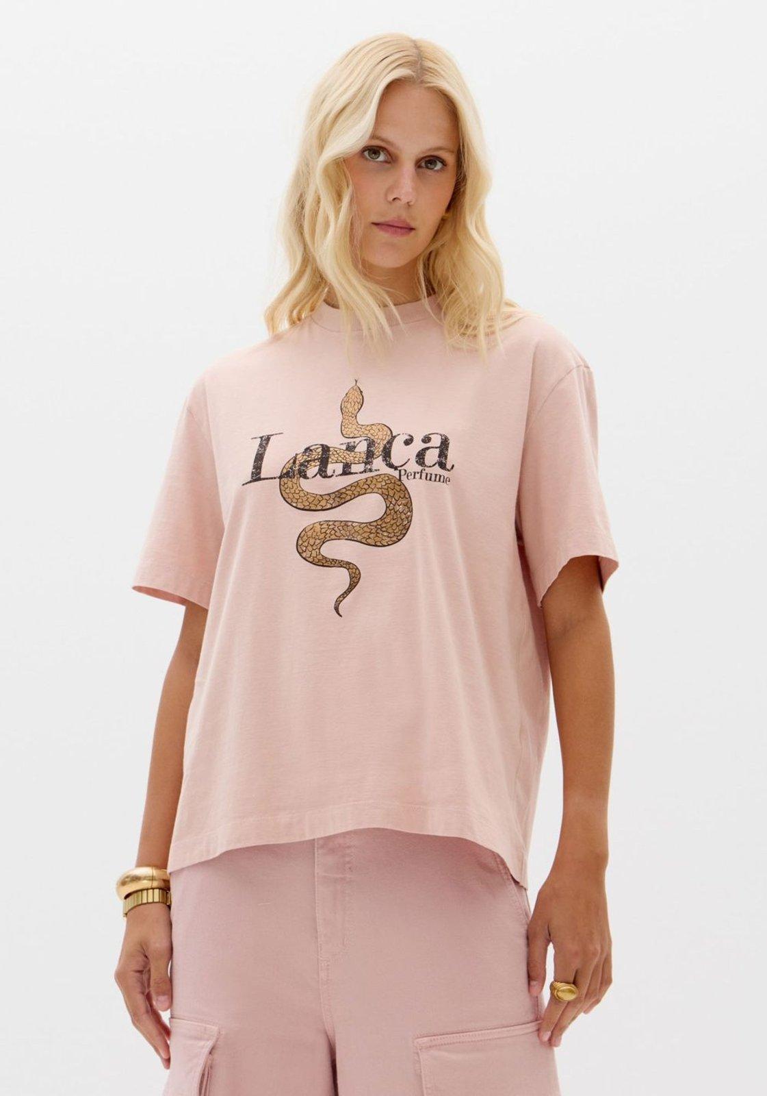 T-shirt De Manga Curta Em Algodão Lança Perfume