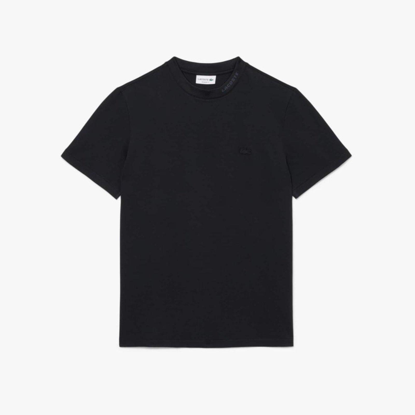 Camiseta piqué com marca de jacquard Preto - 3GG Preto