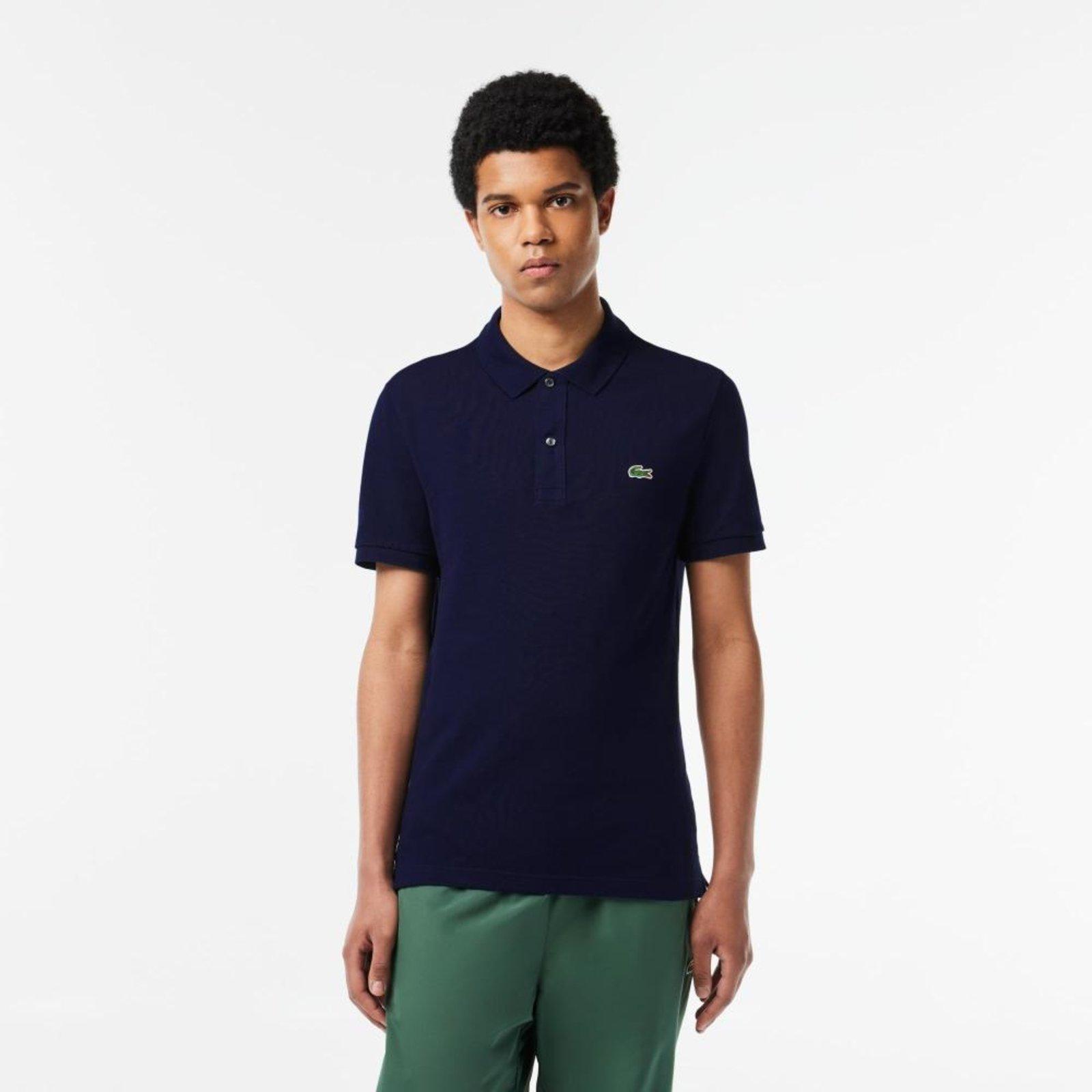 Camisa Polo masculina Slim Fit em petit piquet Azul
