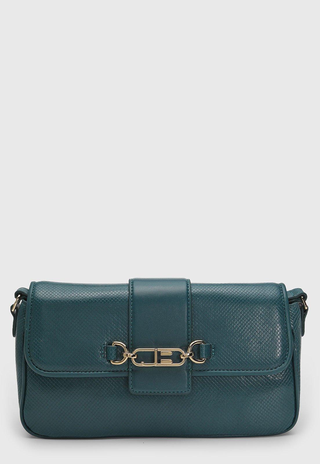 Bolsa Pequena Feminina Jorge Bischoff Texturizada Verde