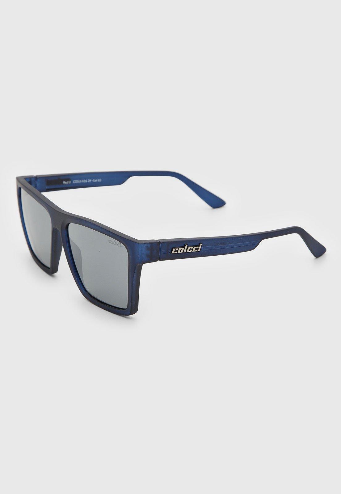 Óculos de Sol Colcci Retangular Azul
