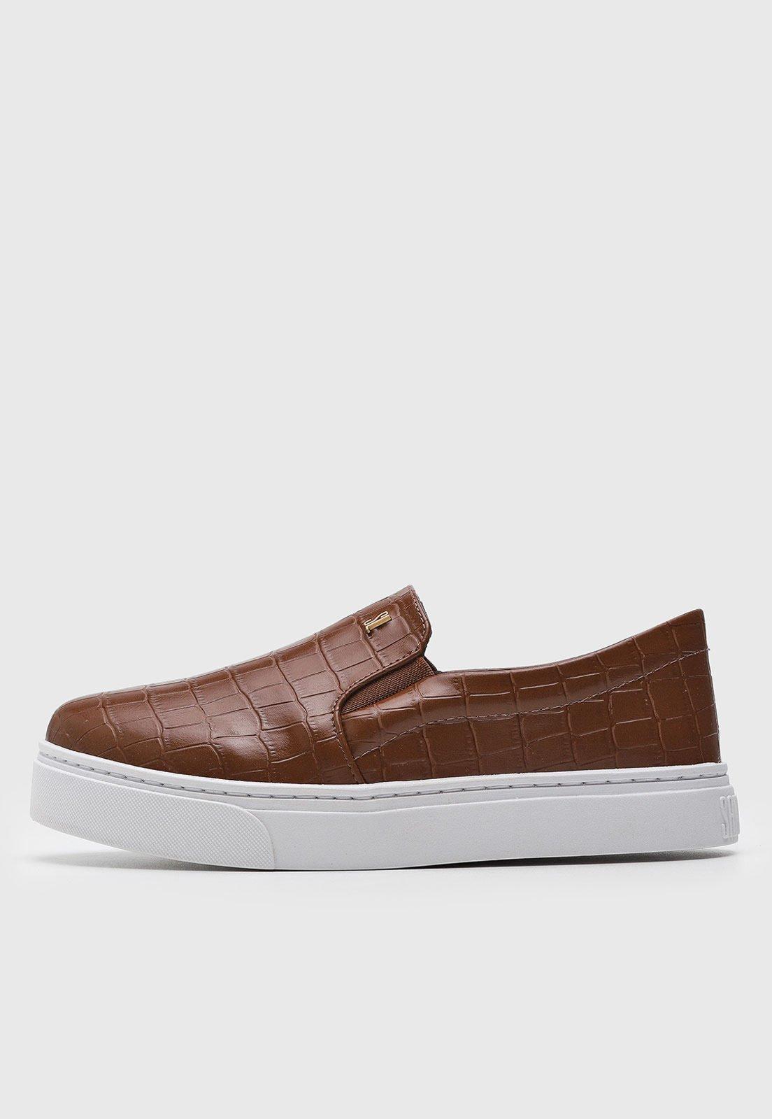 Tênis Feminino Santa Lolla Slip On Marrom