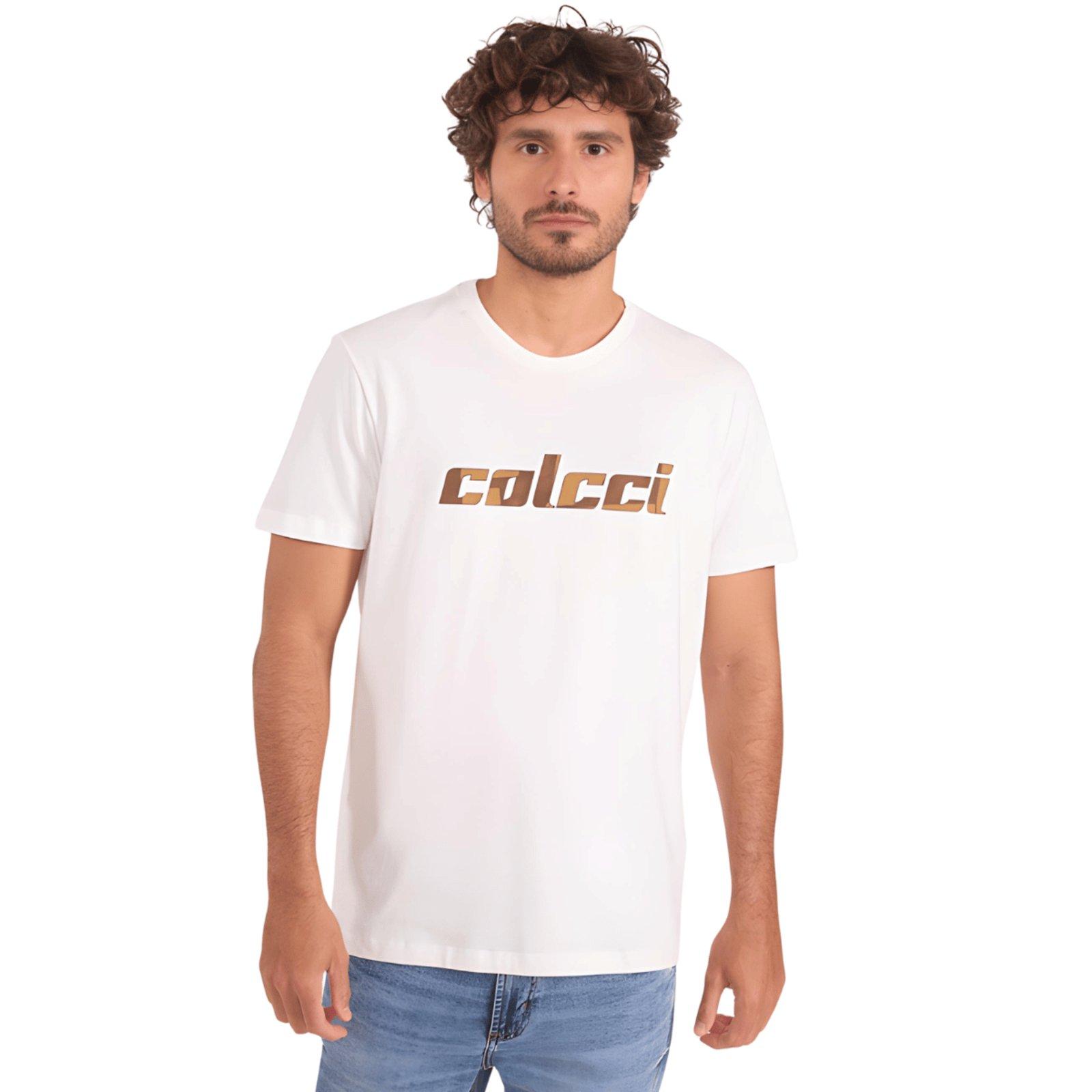 Camiseta Masculina Estampa Frontal Logo Militar Colcci