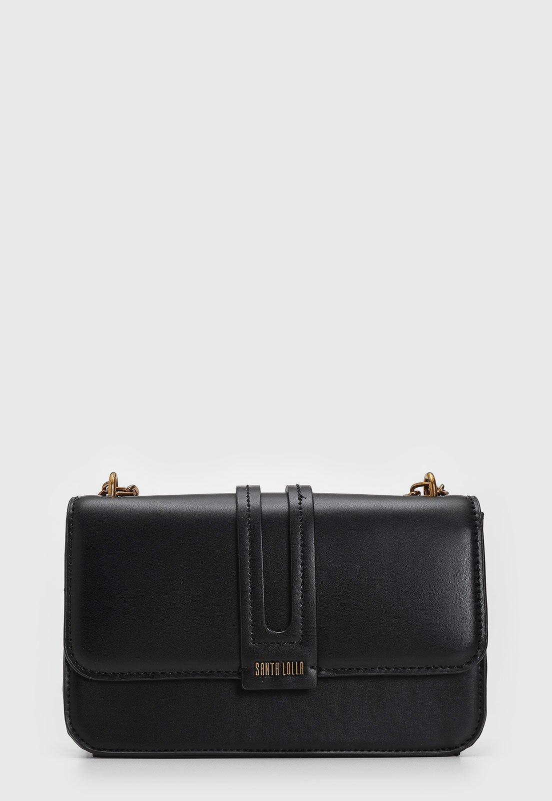 Bolsa Transversal Santa Lolla Alça Corrente Preta