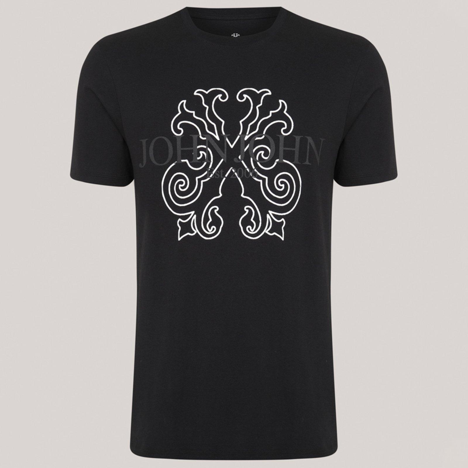 Camiseta John John Regular Brand Pr26 Preto Masculino