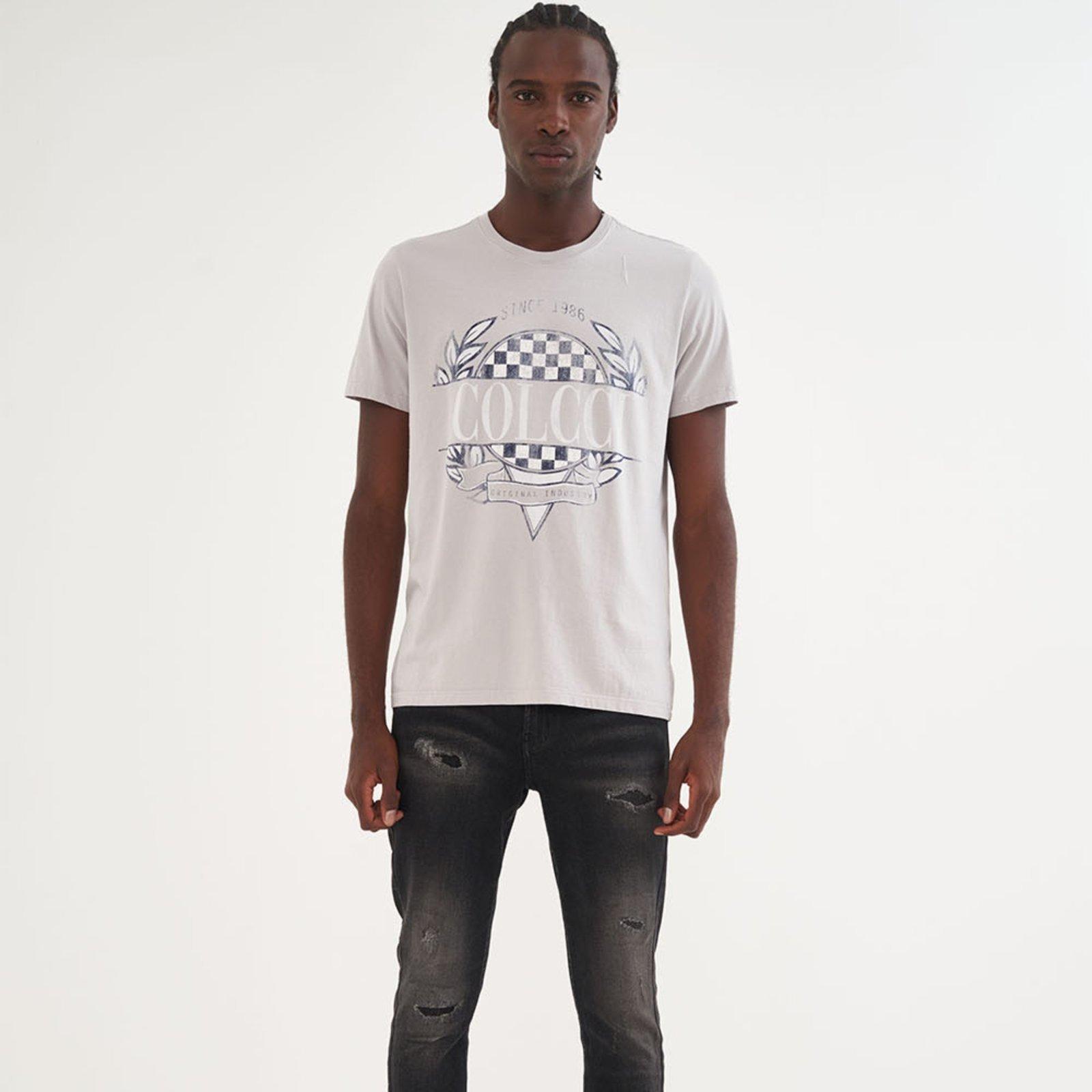 Camiseta Masculina Com Estampa Colcci Cinza Castelo