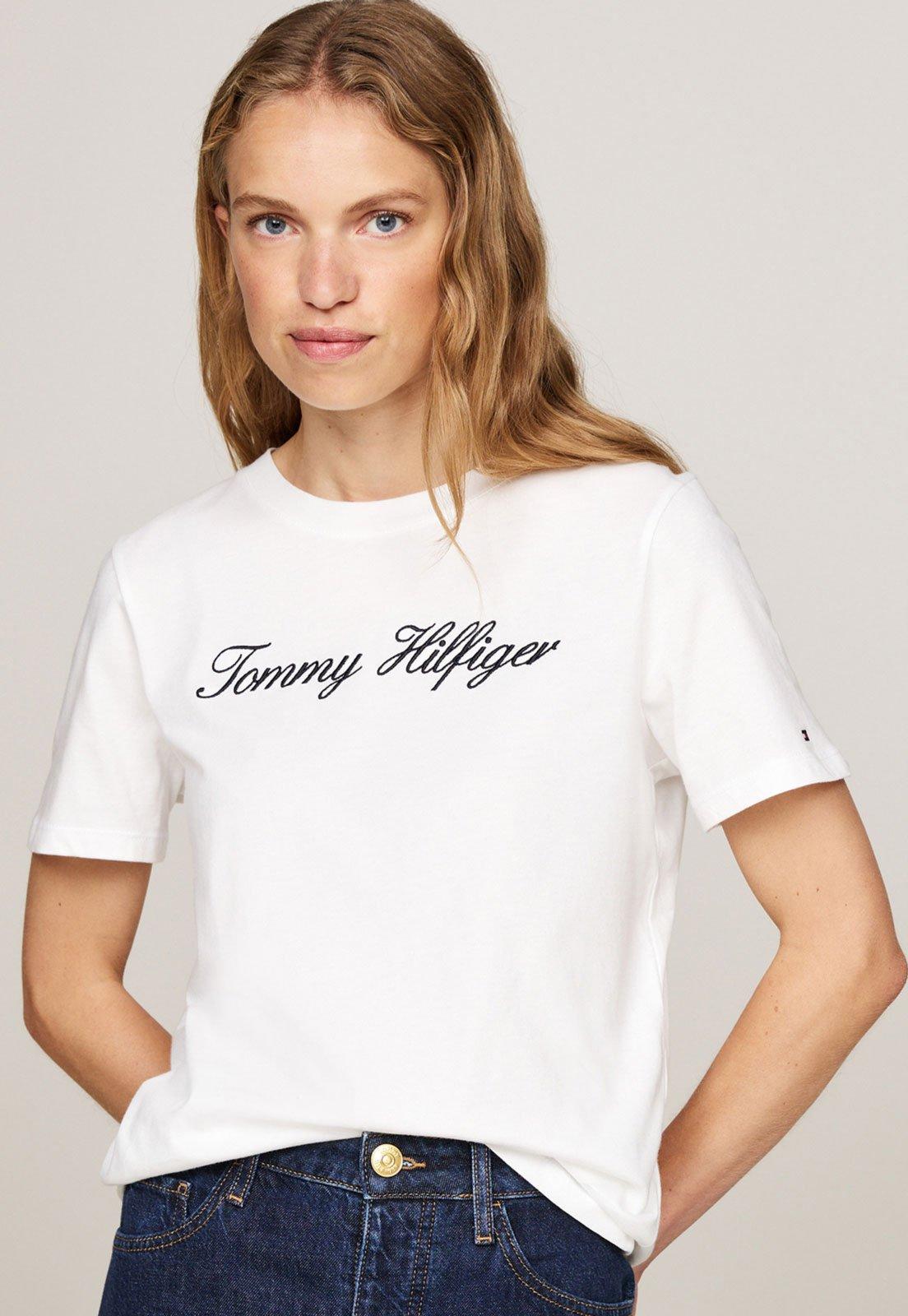 Camiseta Tommy Hilfiger Regular Logo Branca