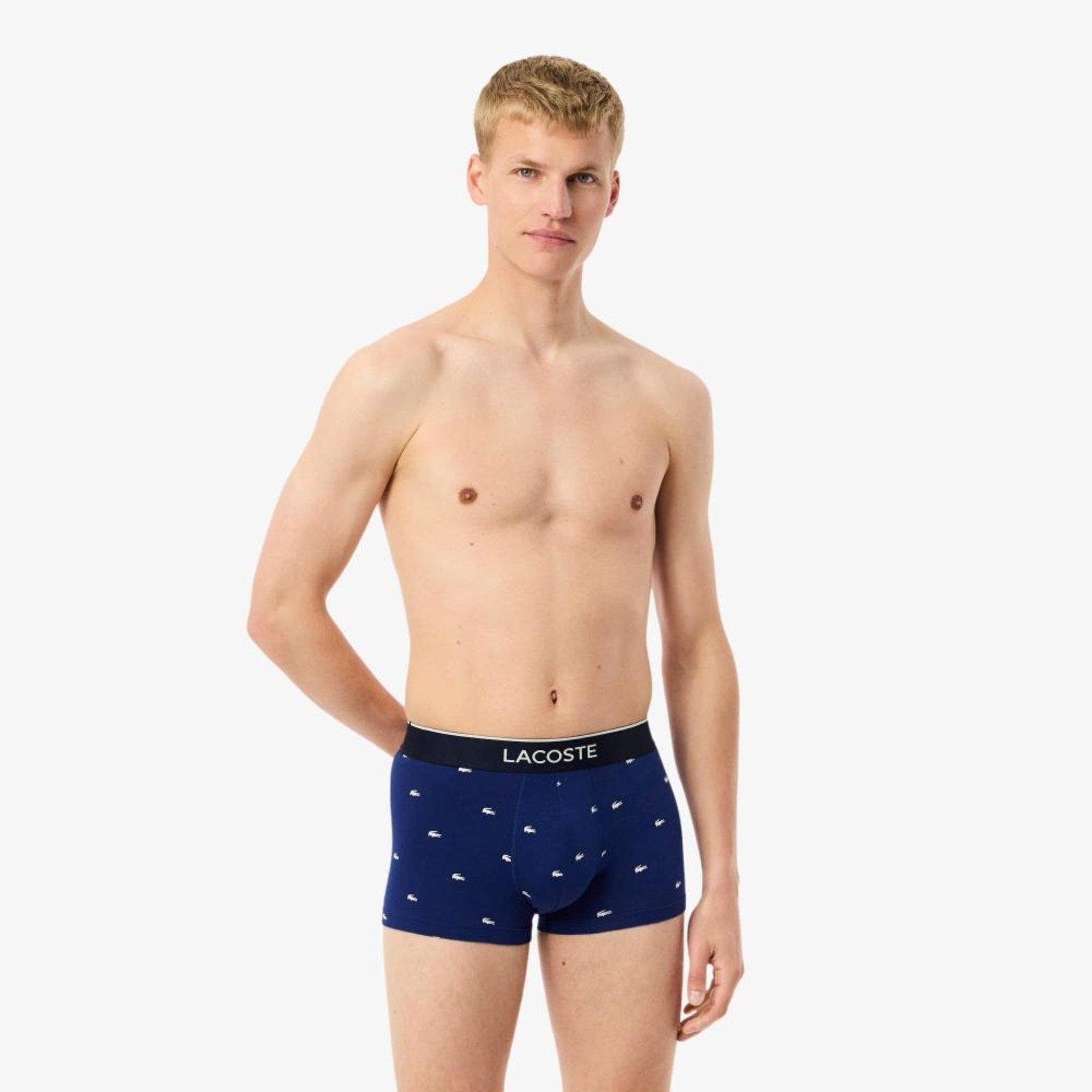 Pacote com 3 Cuecas Trunk Stretch Estampadas Azul