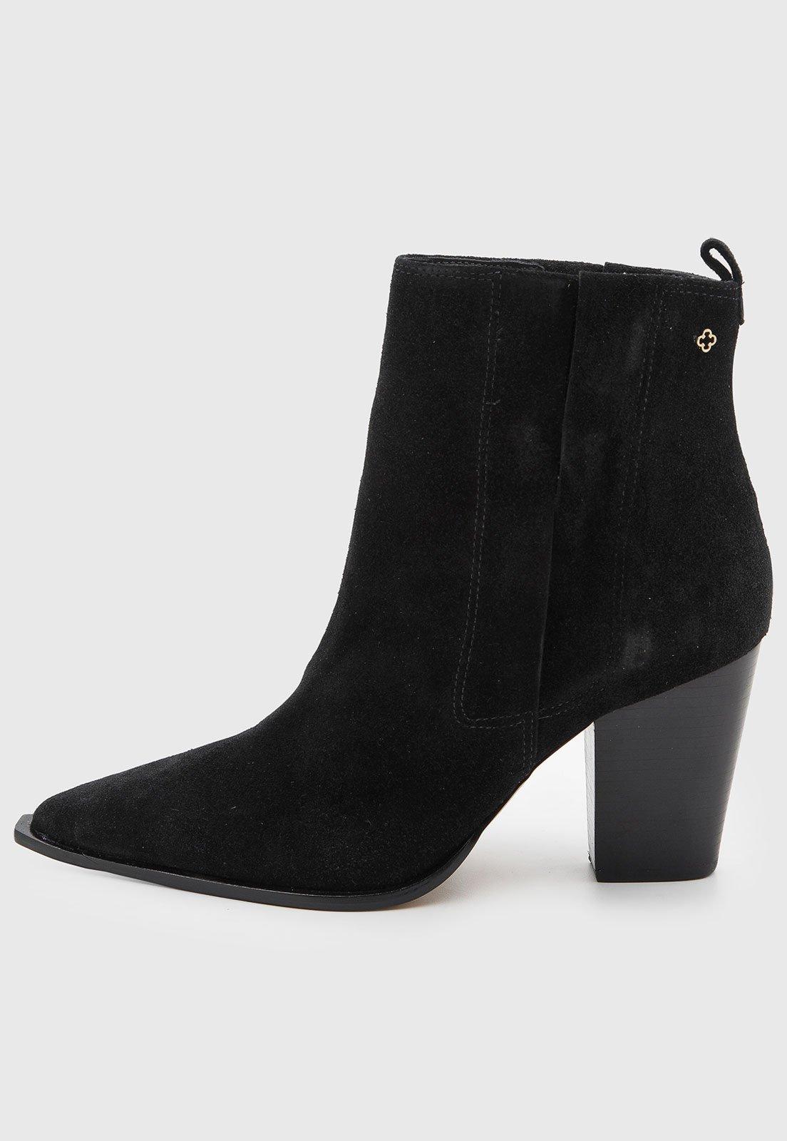 Bota Feminina Capodarte Couro Cano Baixo Preto