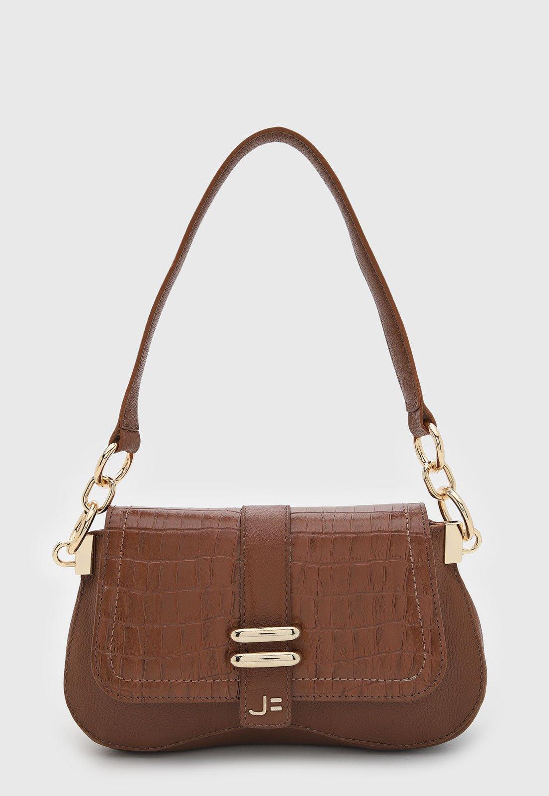 Bolsa Feminina Jorge Bischoff Estruturada Couro Marrom