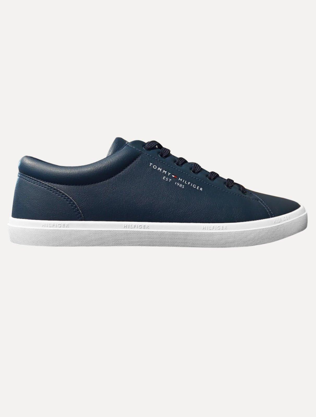 Tênis Tommy Hilfiger Masculino Couro Harrison 5D5 Azul Marinho