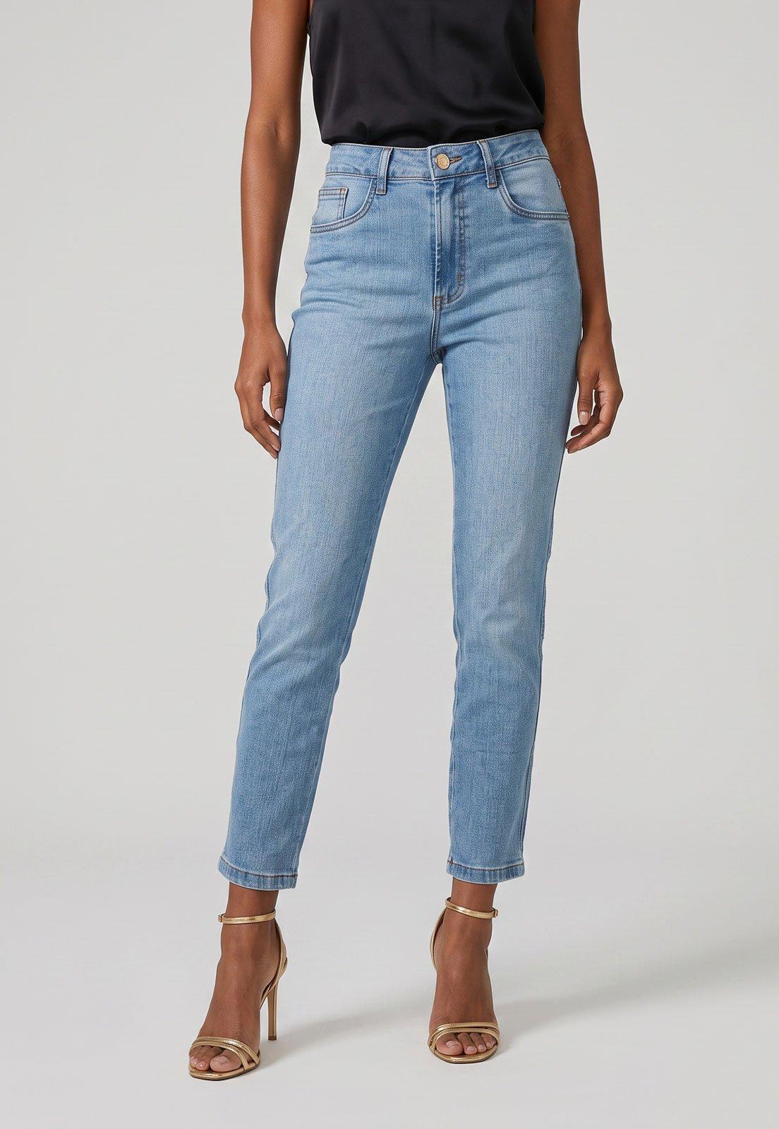 Calça Jeans Feminina Lança Perfume Diana Skinny Ankle High Azul