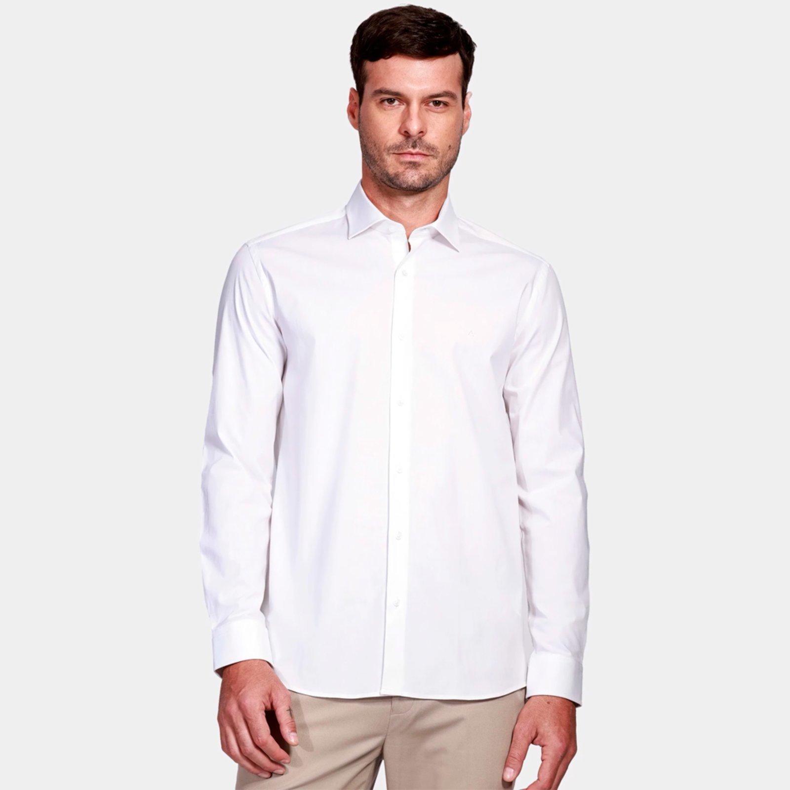 Camisa Aramis Slim Tricoline Stretch Pr26 Branco Masculino