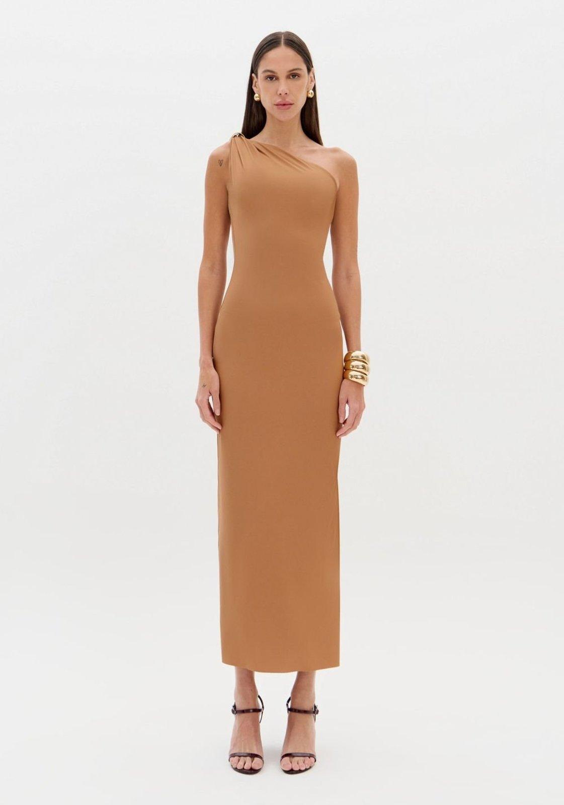 Vestido Super Midi Ombro Único Lança Perfume