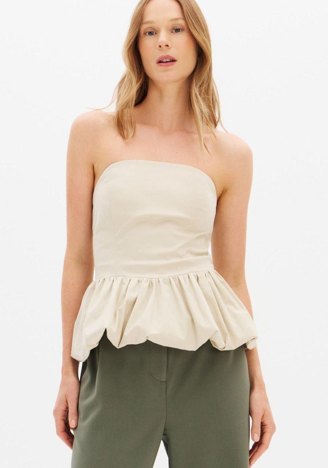 Blusa Balonê Sem Mangas Em Algodão Egípicio Lança Perfume