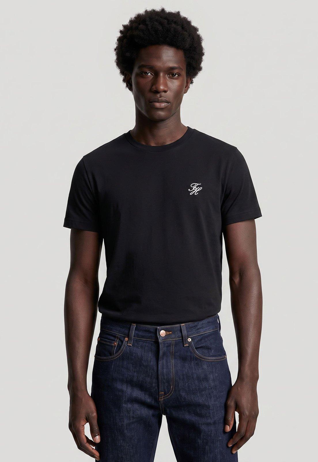 Camiseta Masculina Tommy Hilfiger Gola Redonda Preta
