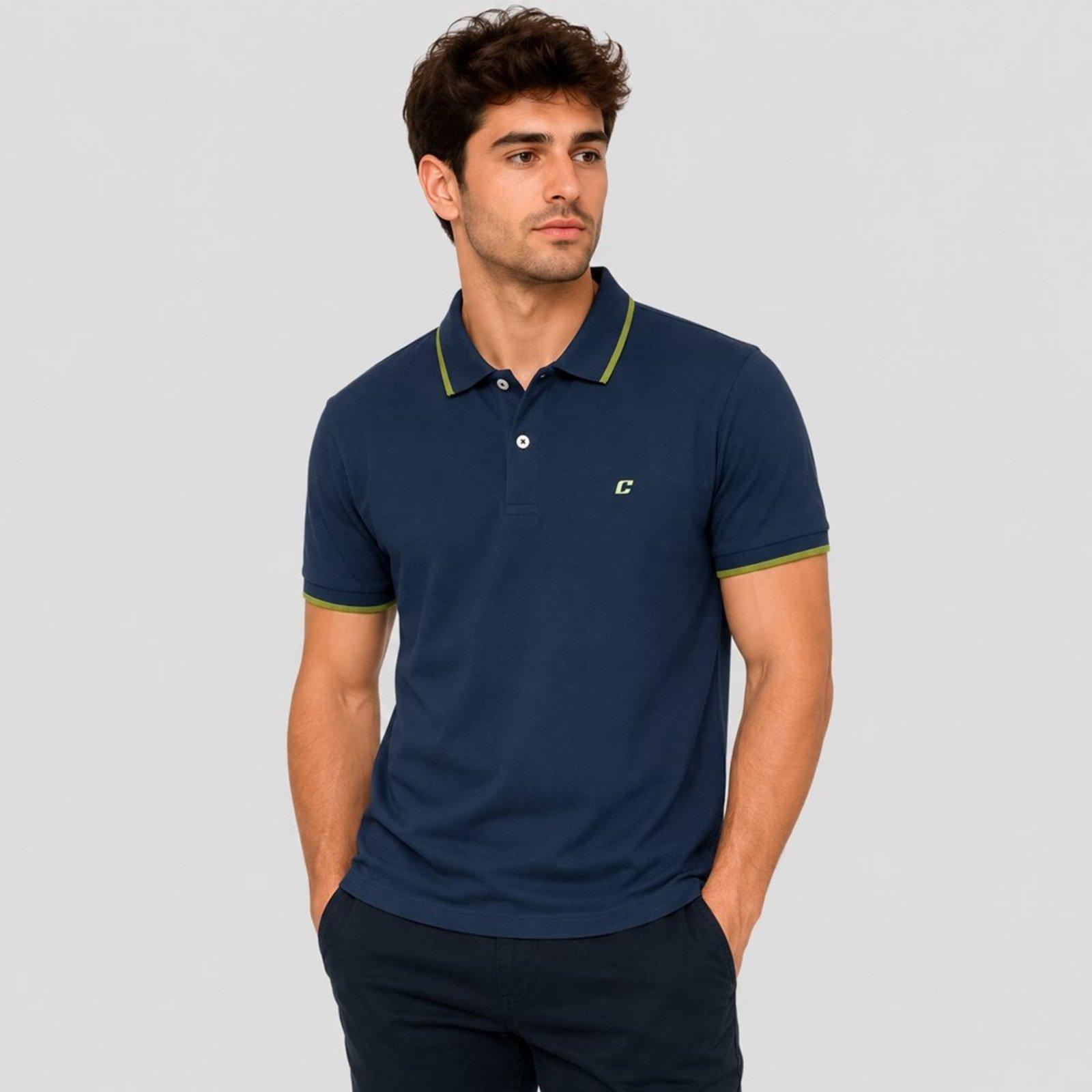 Camisa Polo Colcci Piquet Logo Fx In26 Marinho Masculino
