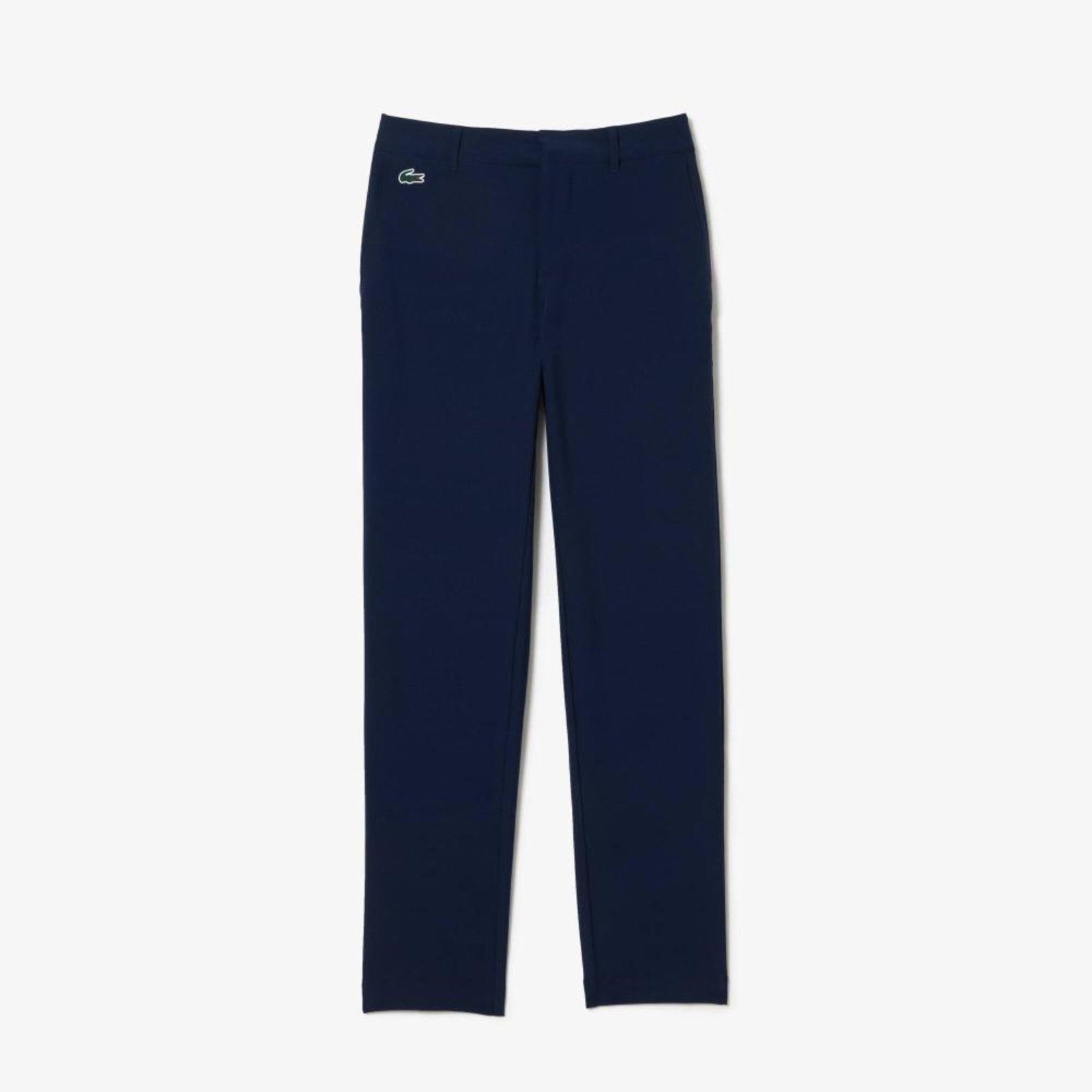 Calça Lacoste Golf Slim Fit em sarja absorvente Azul