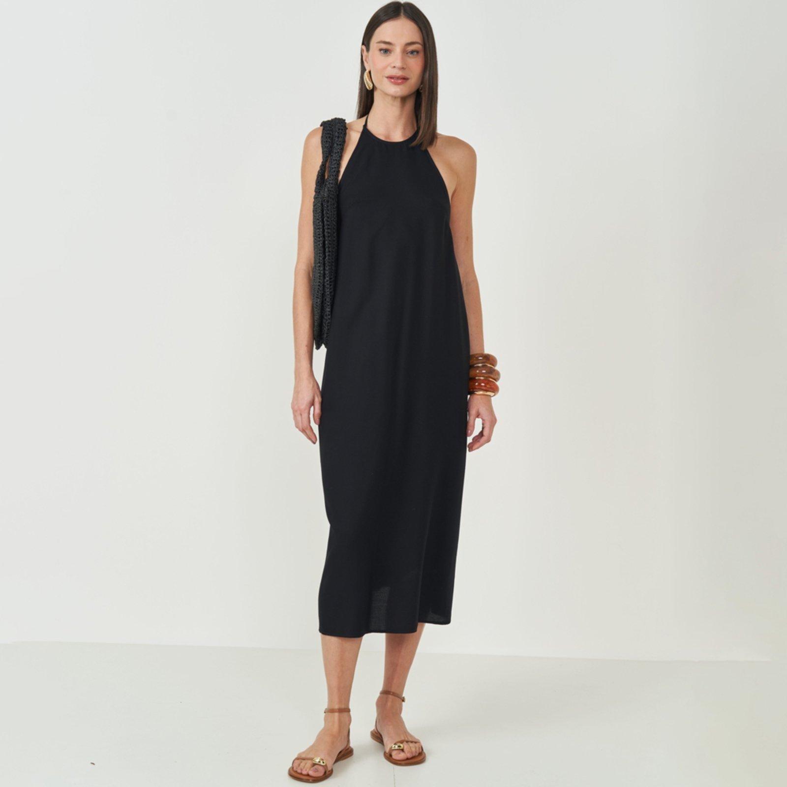 Vestido Mid Colcci Sem Manga Ve26 Preto Feminino