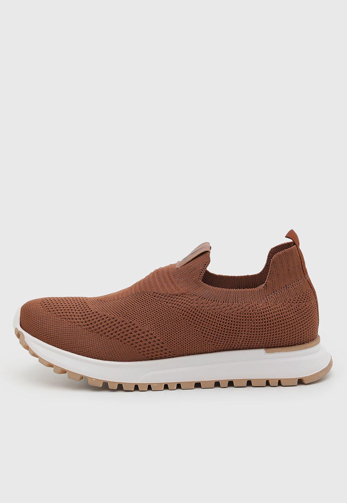 Tênis Feminino Vizzano Slip On Marrom