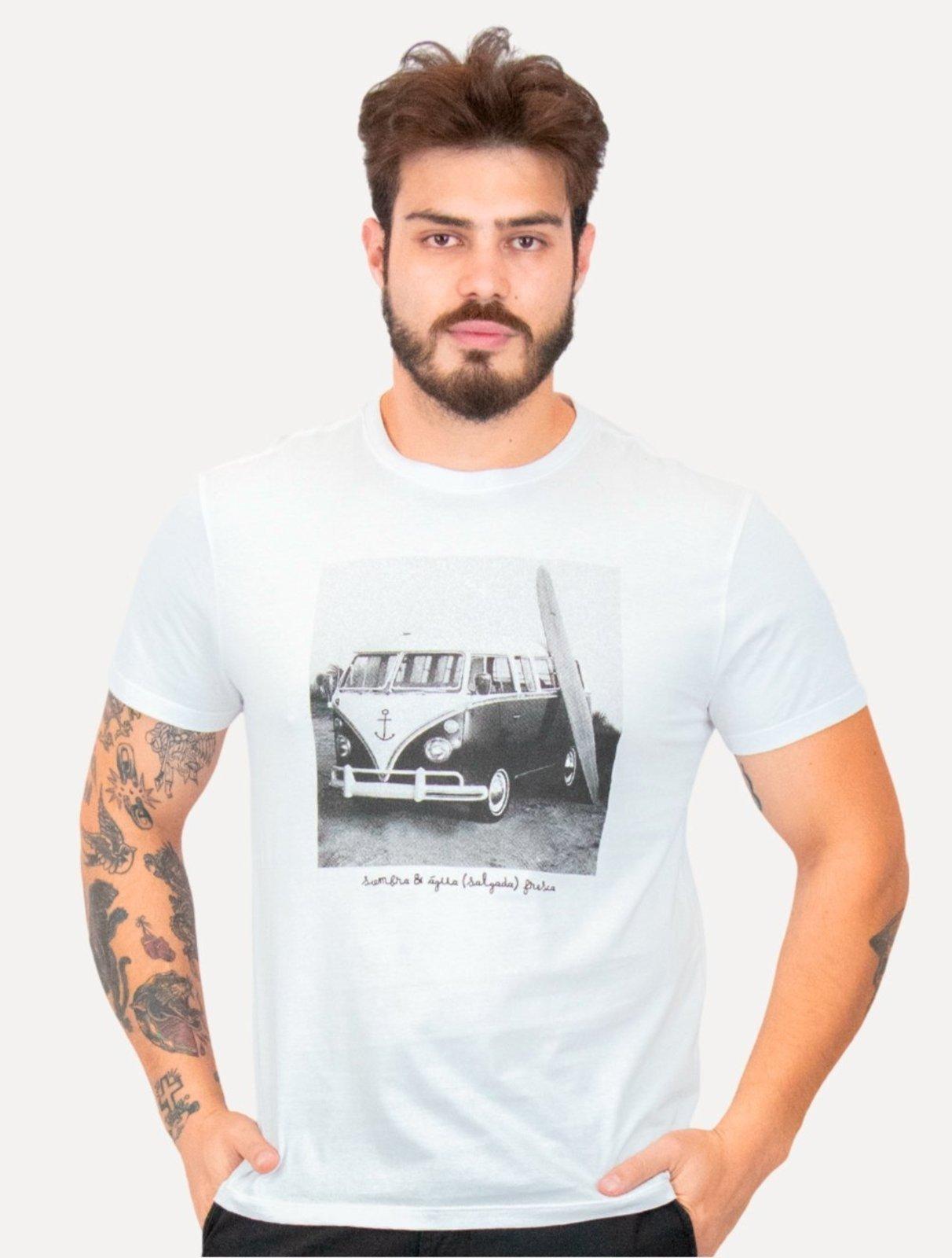 Camiseta Reserva Masculina Kombi Mono Branca