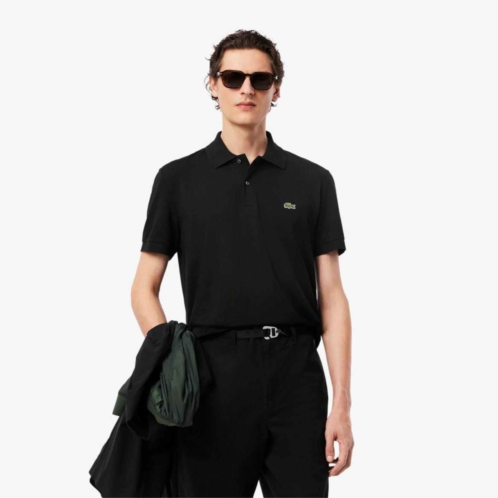 Camisa Polo Lacoste L.12.12 LIGHT Piqué, ajuste clássico Preto