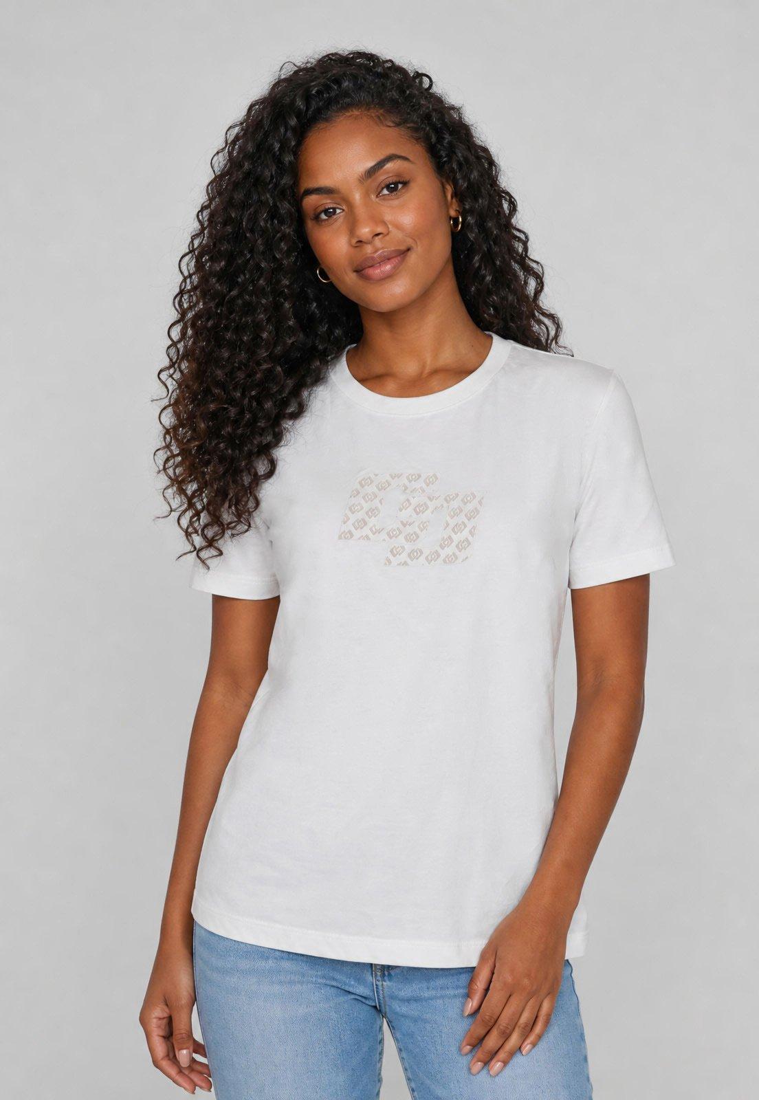 Camiseta Feminina Colcci Estampa Localizada Branca