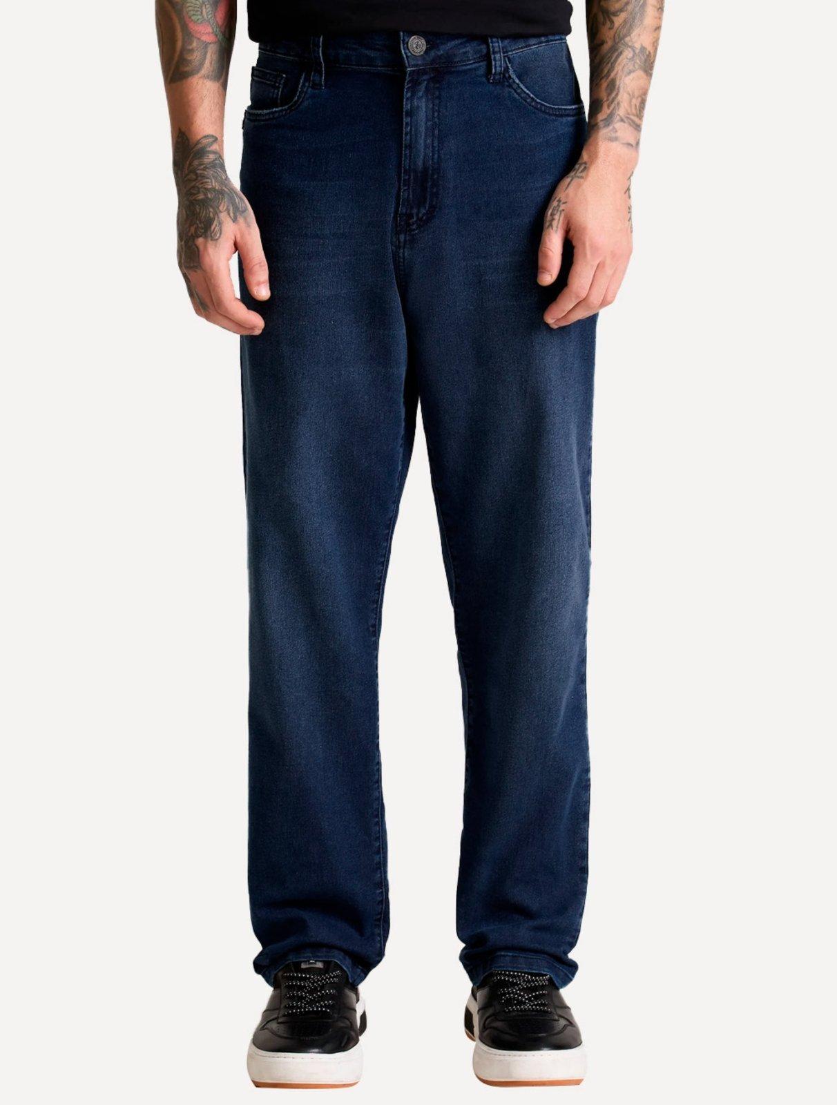 Calça John John Jeans Masculina Straight Cartagena Azul Escuro