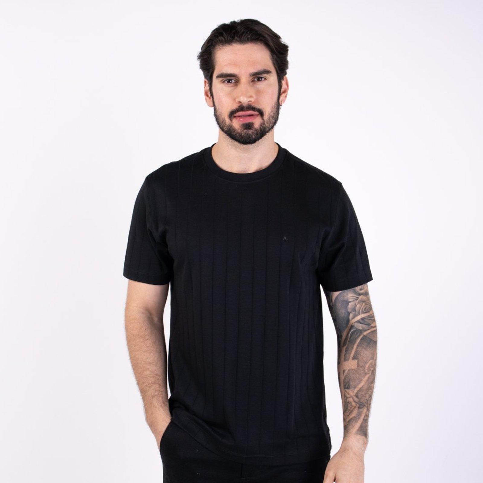Camiseta Aramis Interlock Listra Preto