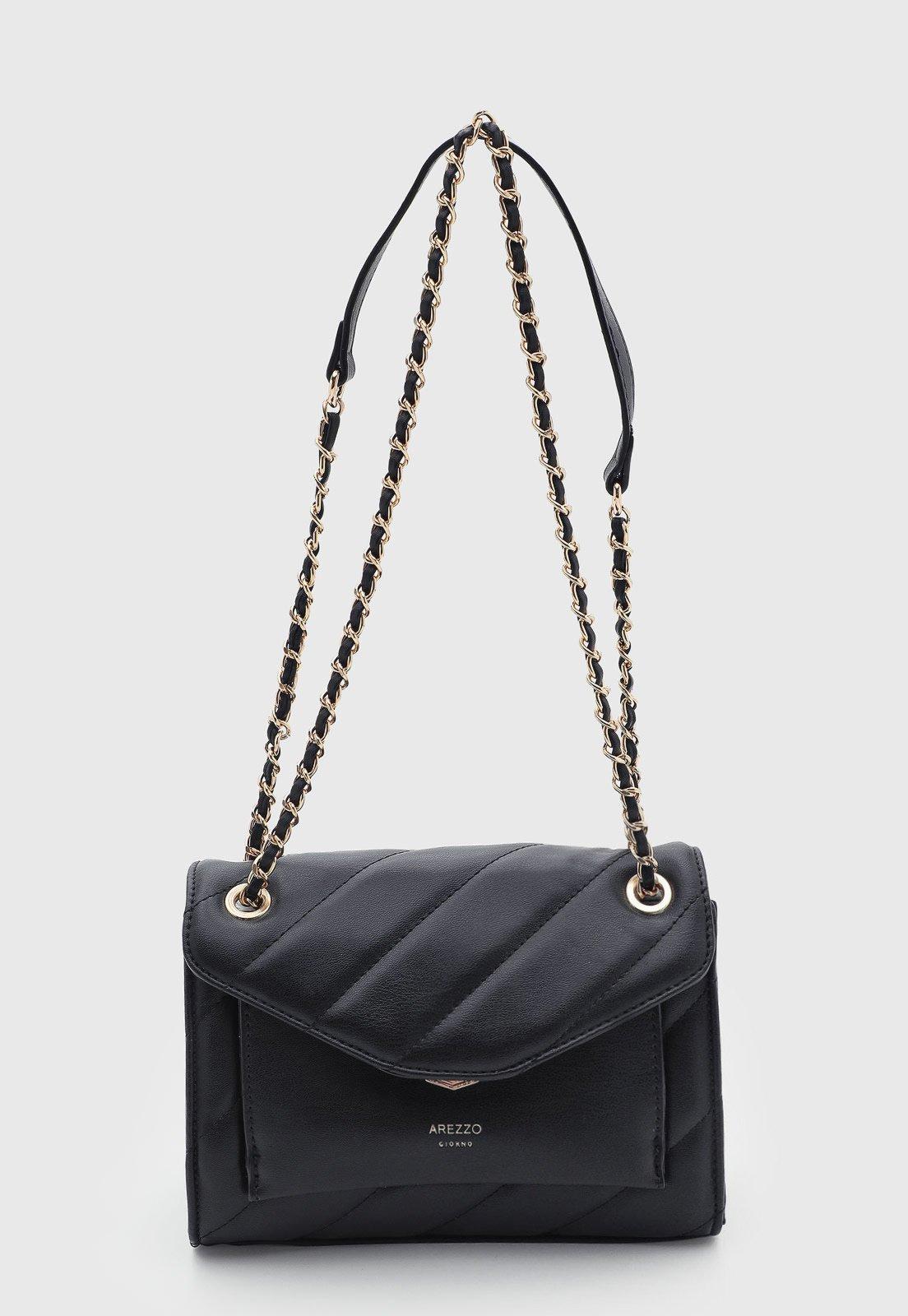 Bolsa Feminina Arezzo Média Matelassê Preta