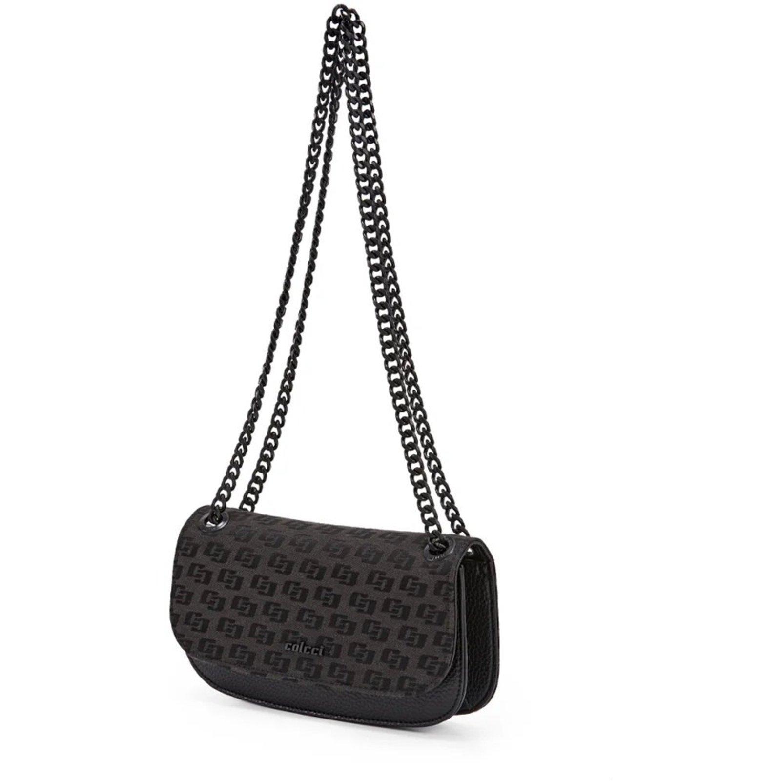 Bolsa Shoulder Colcci Monograma Ou25 Preto Feminino