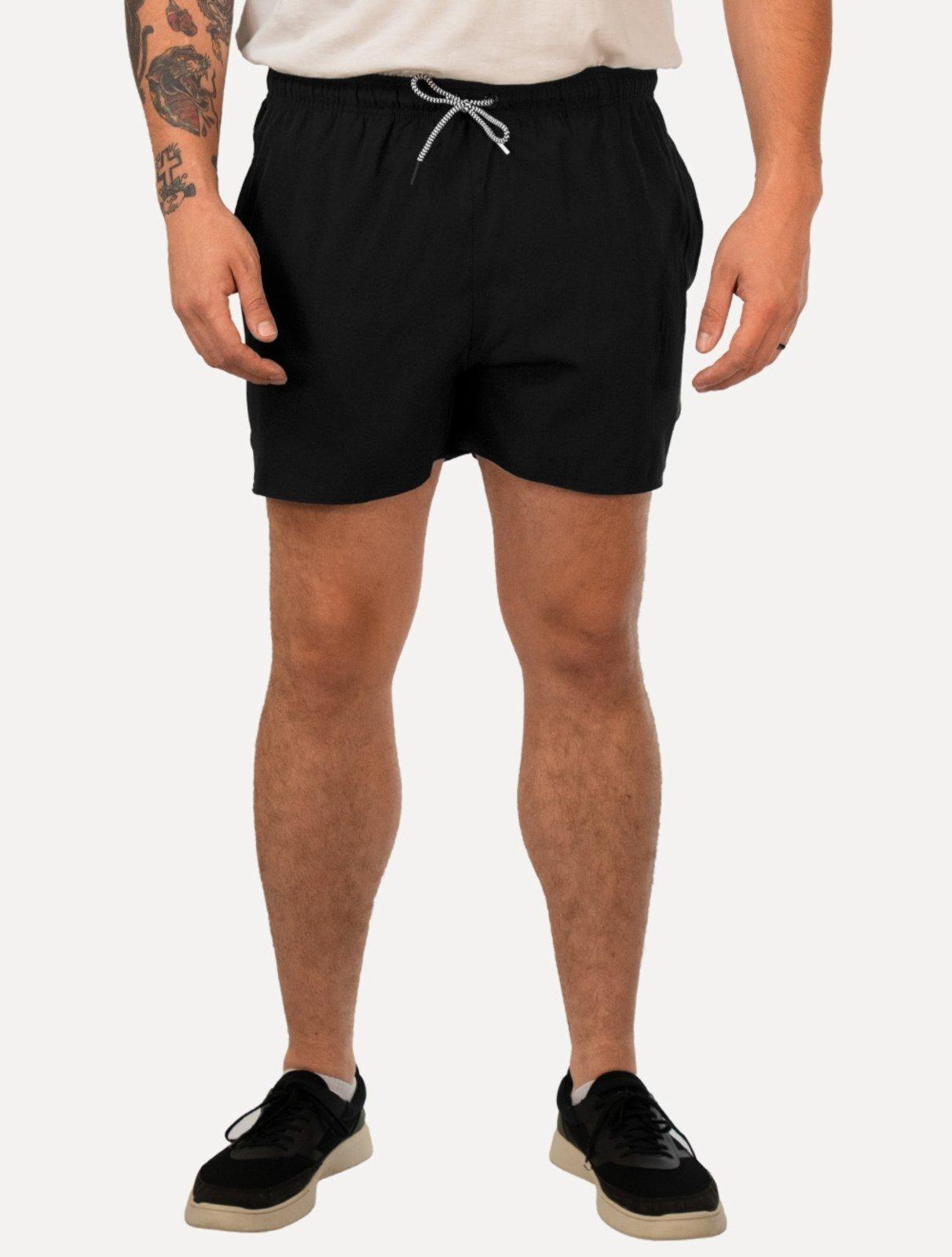 Short Reserva Masculino D Água Beachwear Liso Basico Lateral Preto