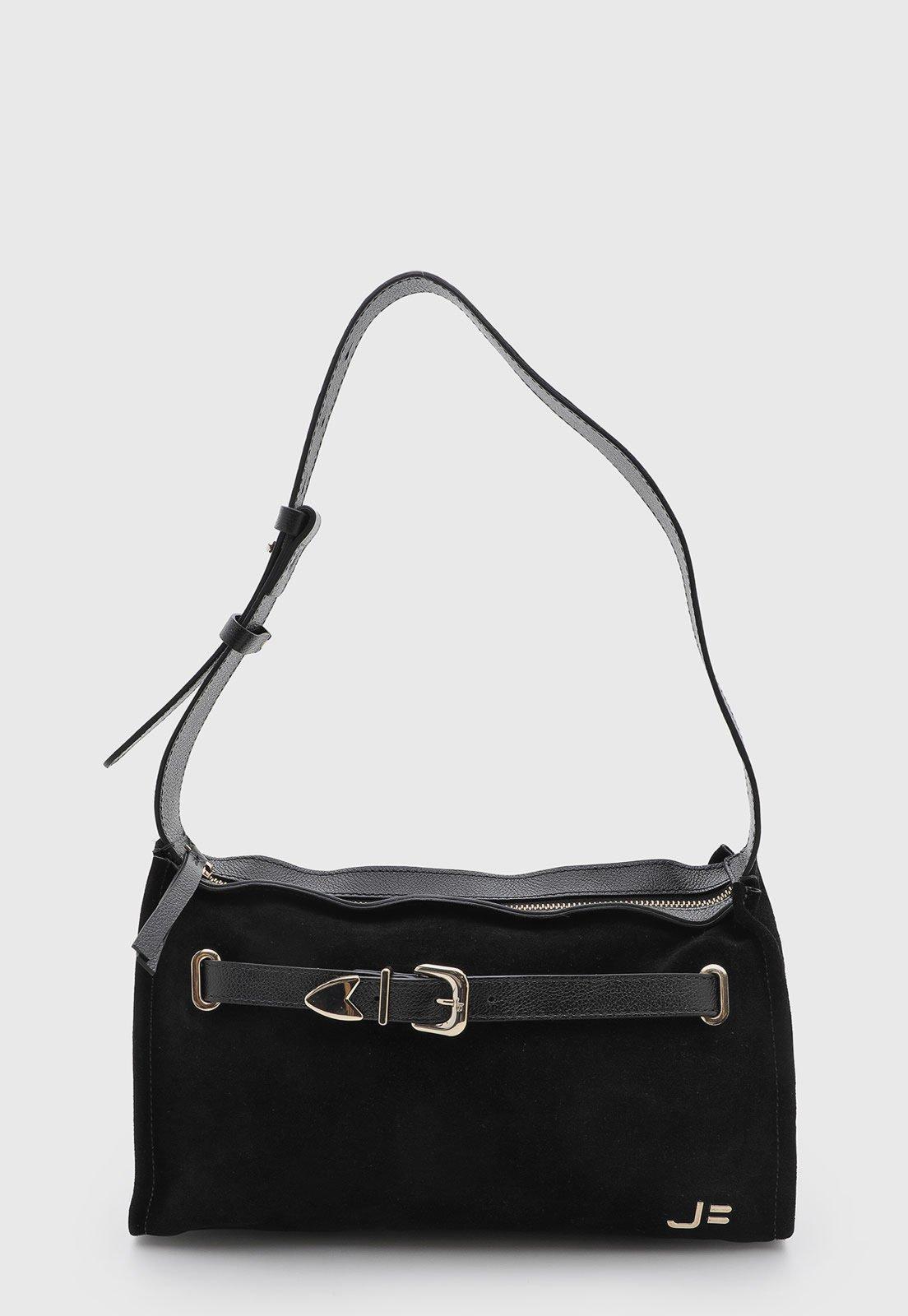 Bolsa Feminina Jorge Bischoff Couro Preta