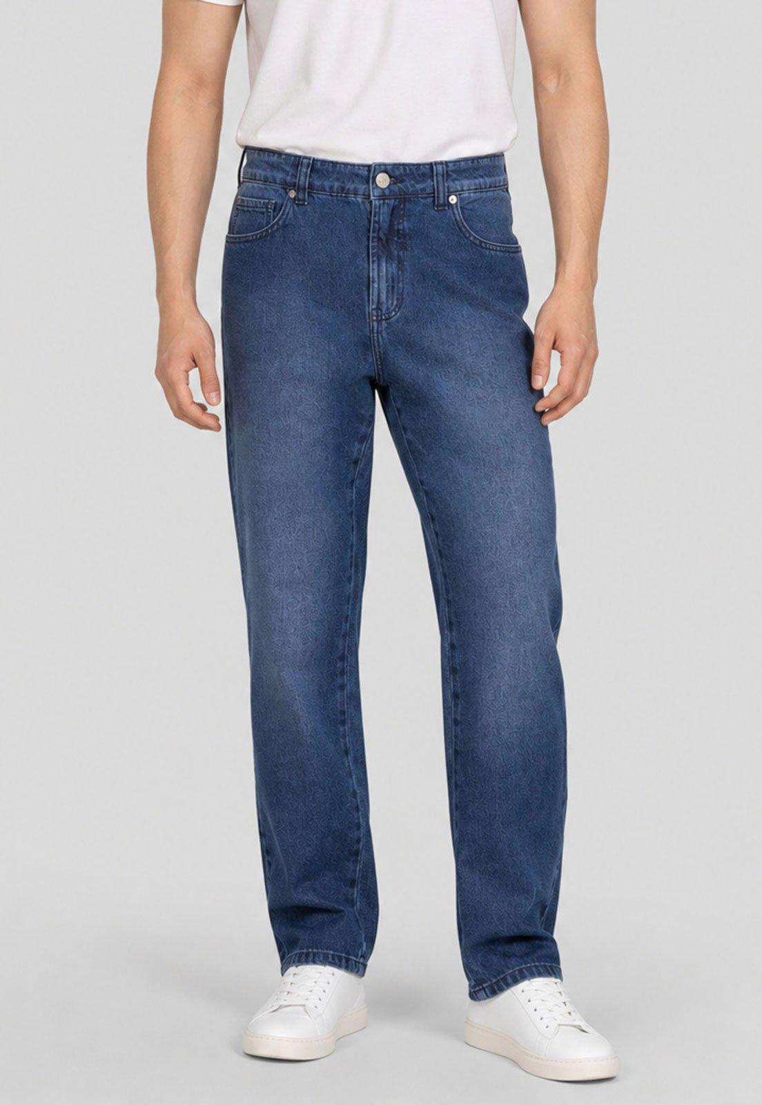 Calça Jeans Masculina Colcci Cintura Média Azul