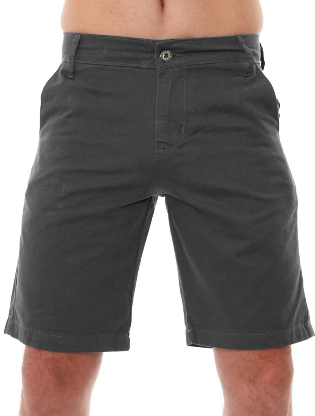 Bermuda Tommy Hilfiger Masculina de Sarja Stretch Chumbo