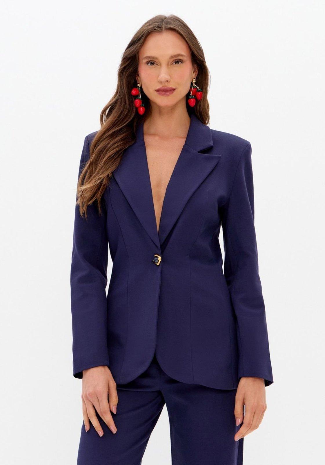 Blazer De Malha Slim Lança Perfume
