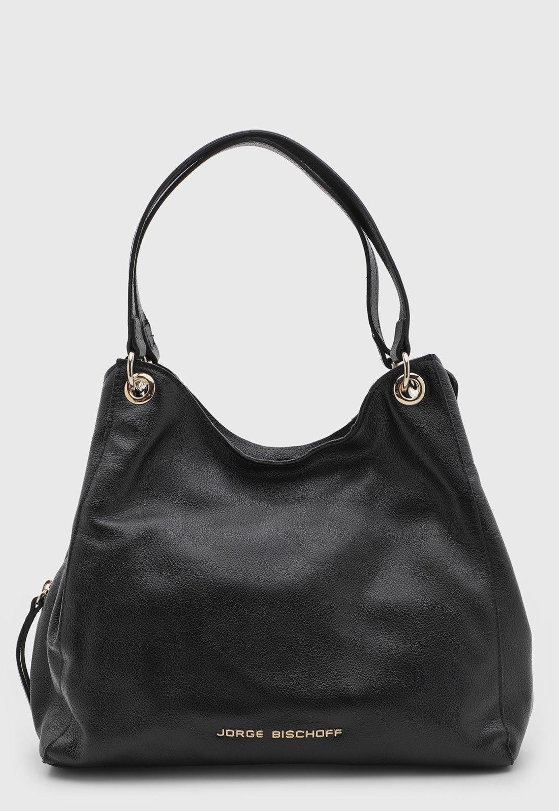 Bolsa Grande Jorge Bischoff Couro Preta