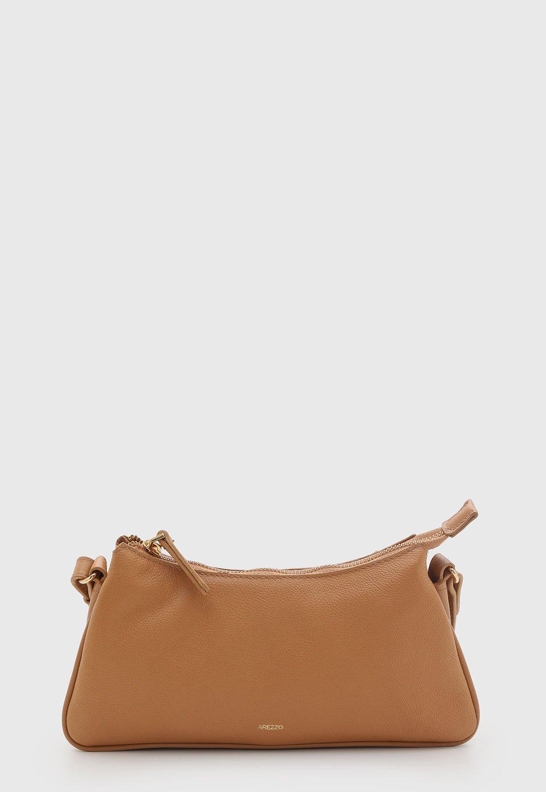 Bolsa Feminina Arezzo Couro Estruturada Caramelo