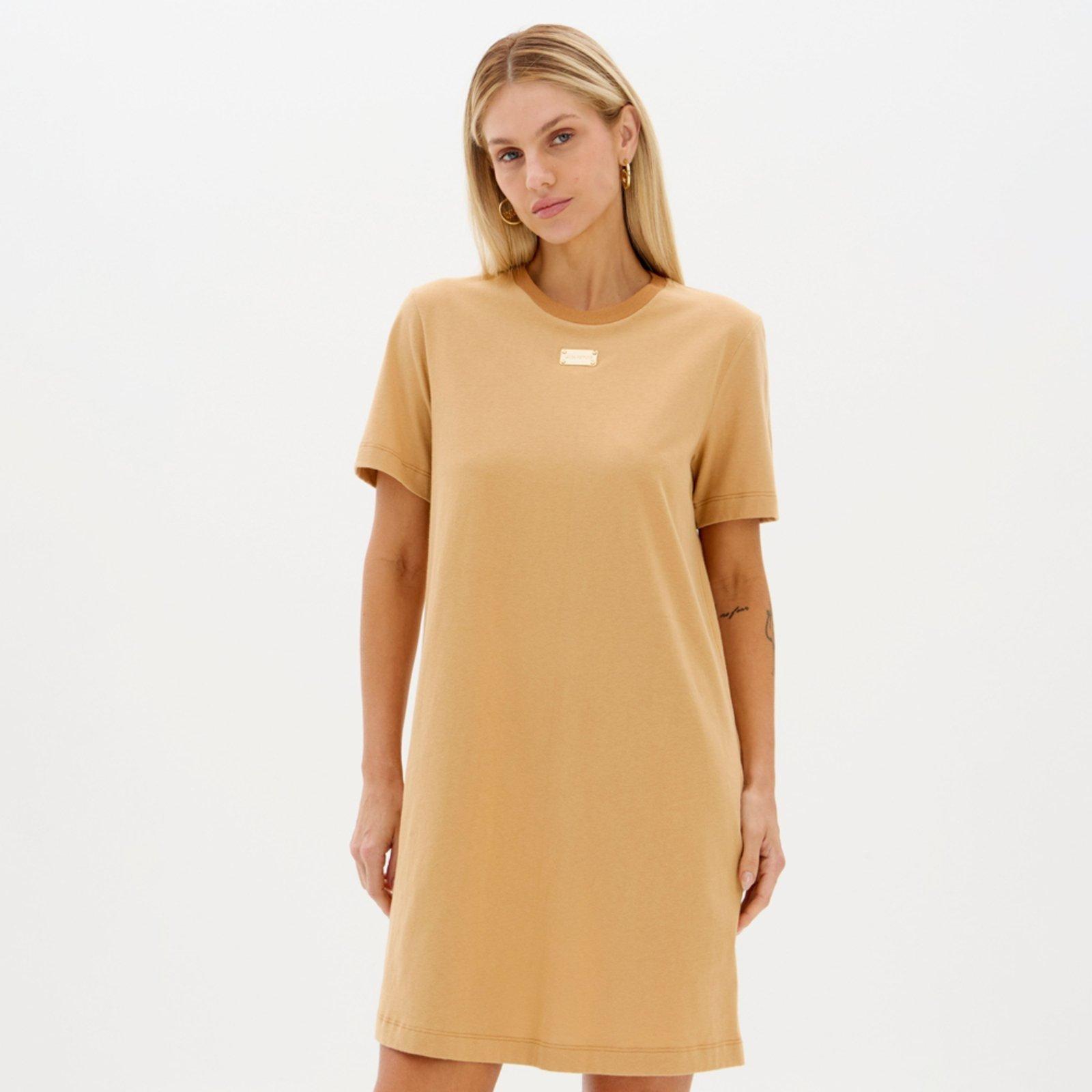 Vestido Curto Lança Perfume Tdress Ou26 Bege Feminino