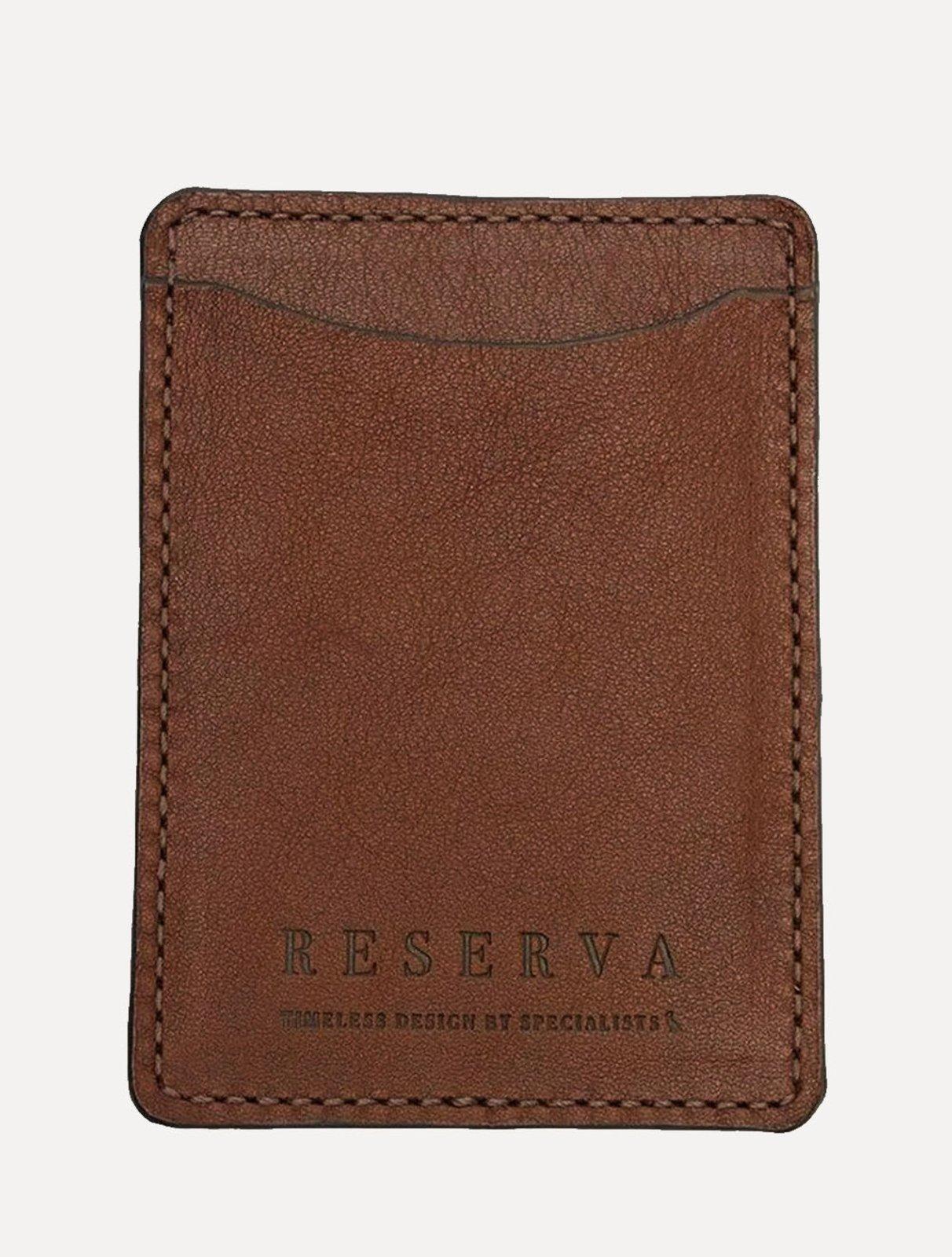 Carteira Reserva Masculina Porta-Cartão Couro Outlander 3.0 Marrom