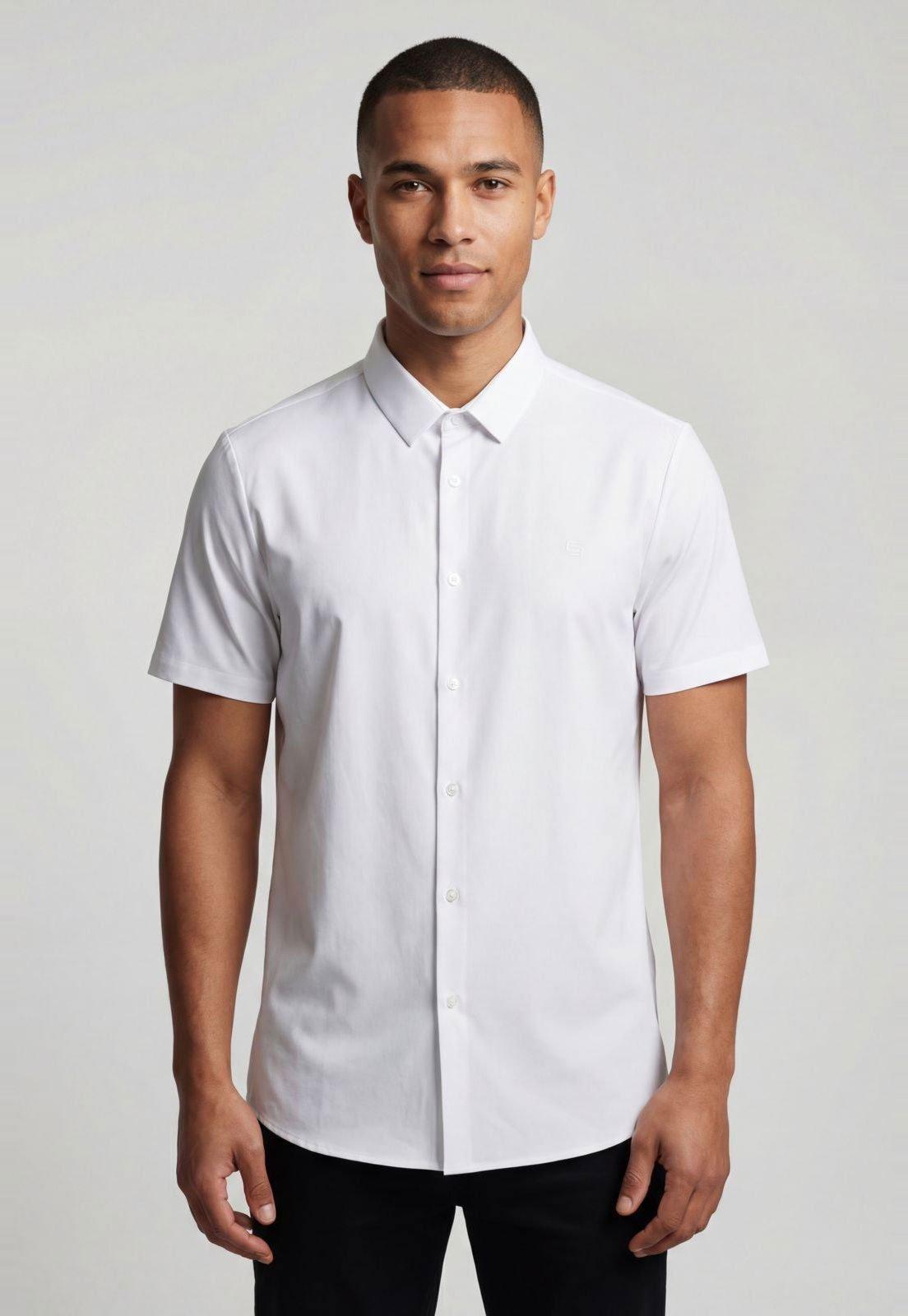 Camisa Masculina Colcci Manga Curta Branca