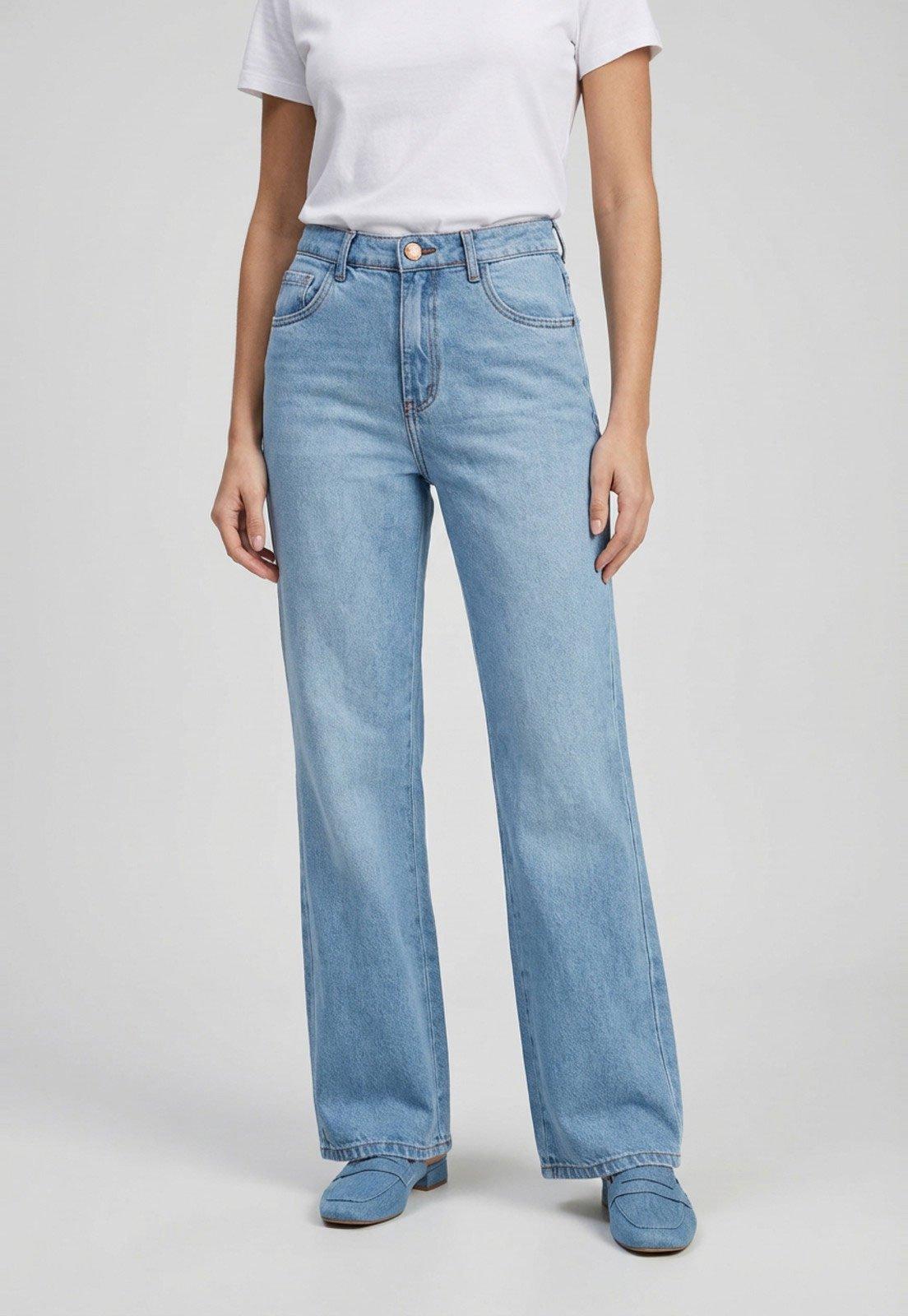Calça Feminina Lança Perfume Wide Leg Azul