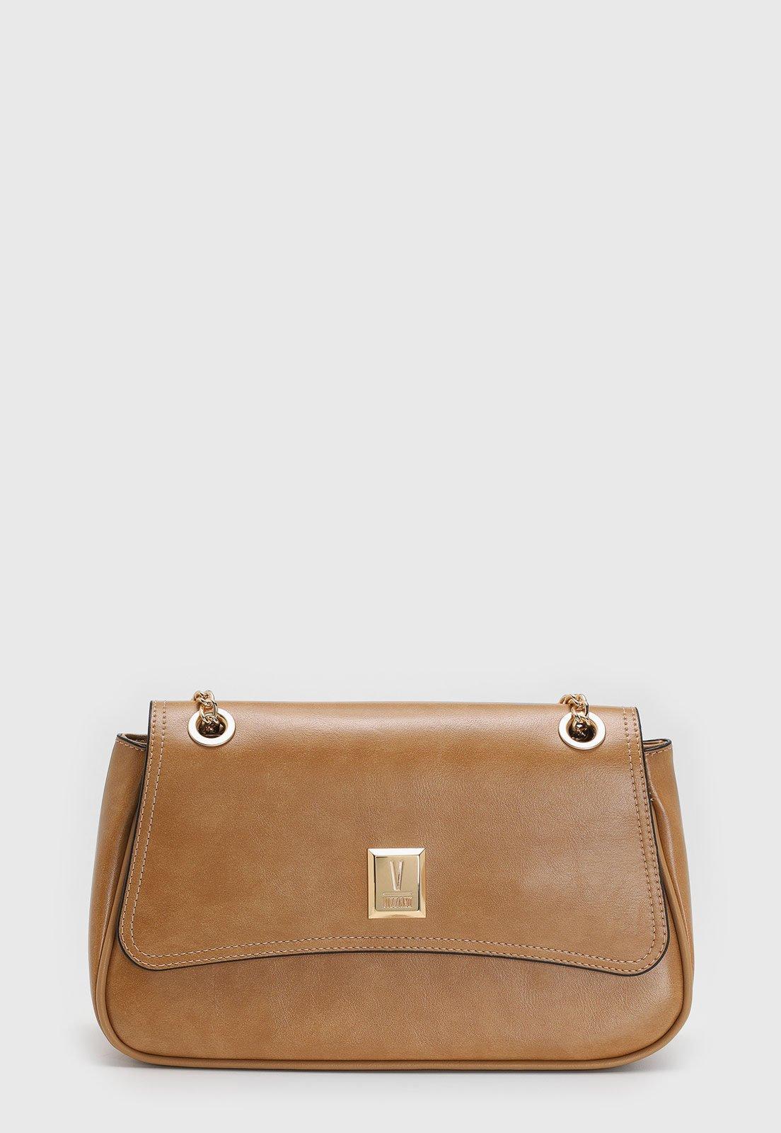 Bolsa Feminina Vizzano Média Alça Corrente Caramelo