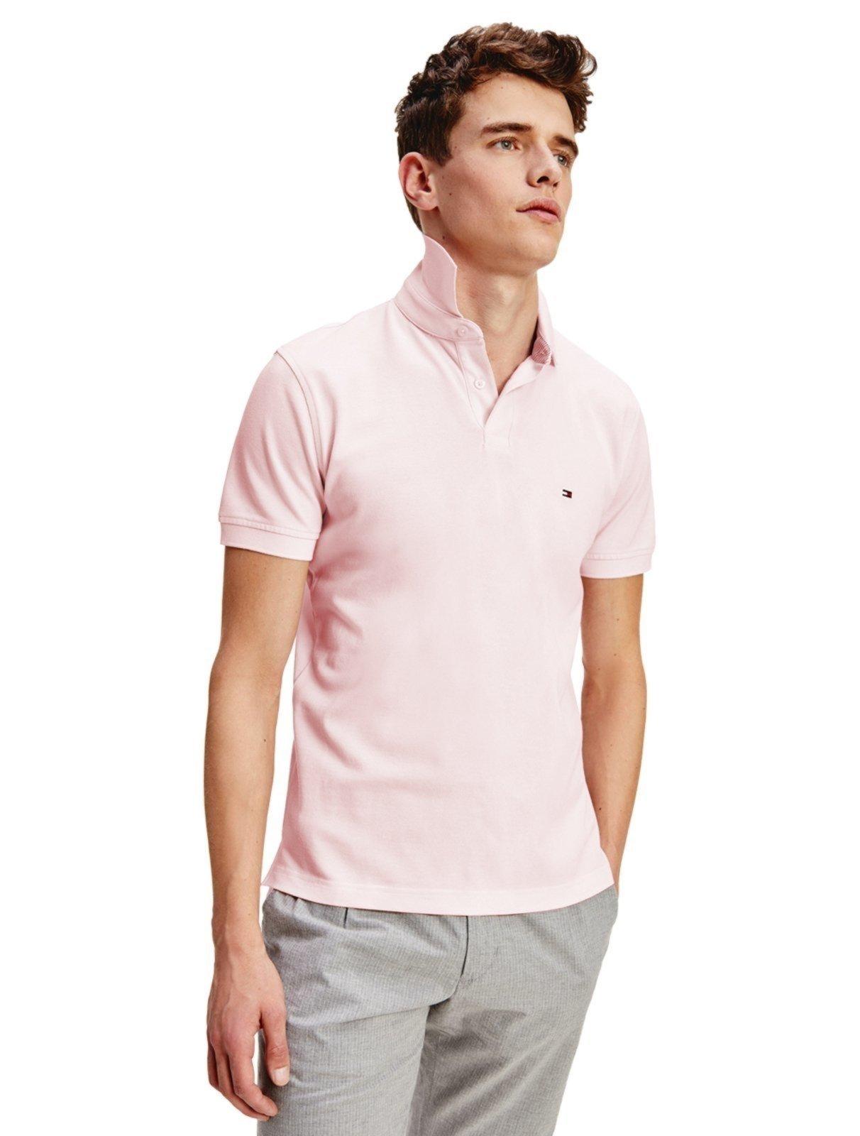 Polo Tommy Hilfiger Masculina Regular 1985 Rosa Claro