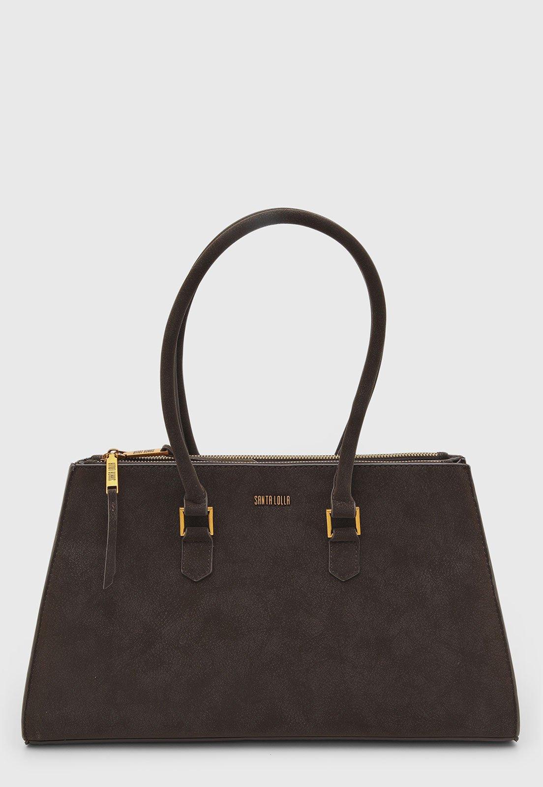 Bolsa Santa Lolla Estruturada Marrom Escuro