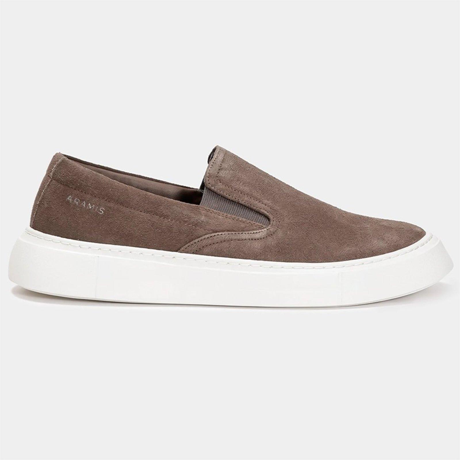 Tênis Aramis Slip On Basic Camurça Marrom Masculino